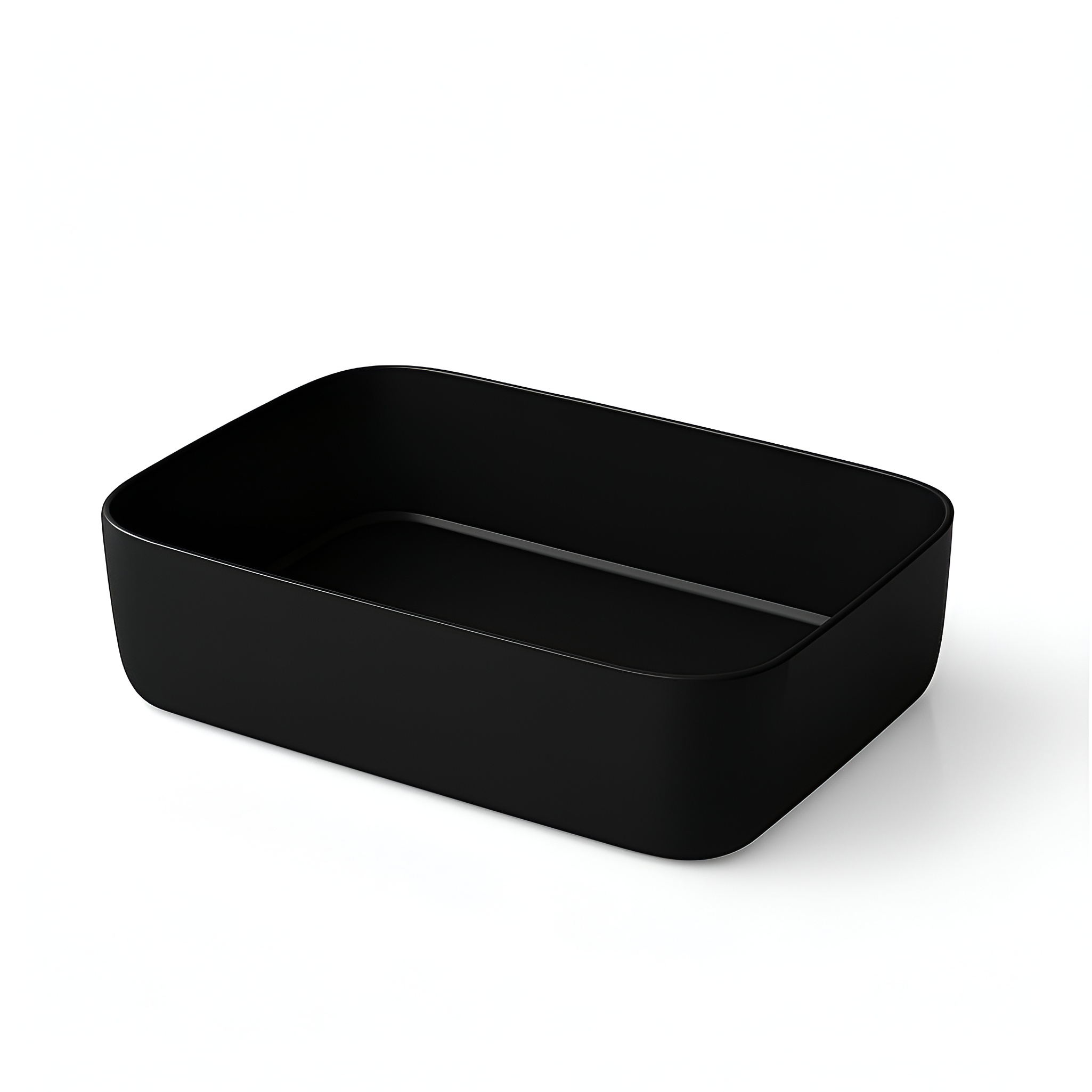 Vasque ALEGRANZA BLACK noir mat aux bords légèrement inclinés