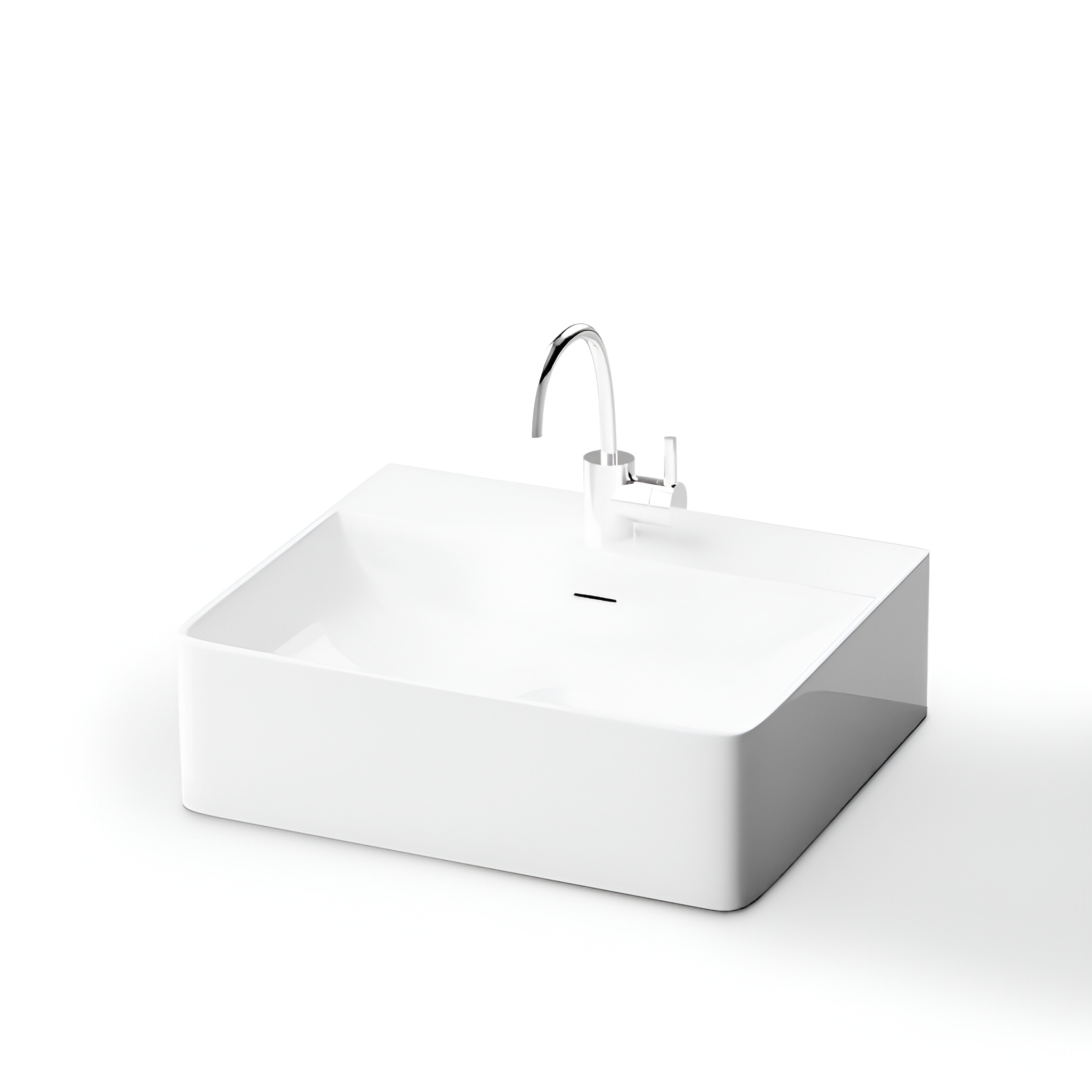 Vasque ALTAYA MINI à bord fin, blanc brillant