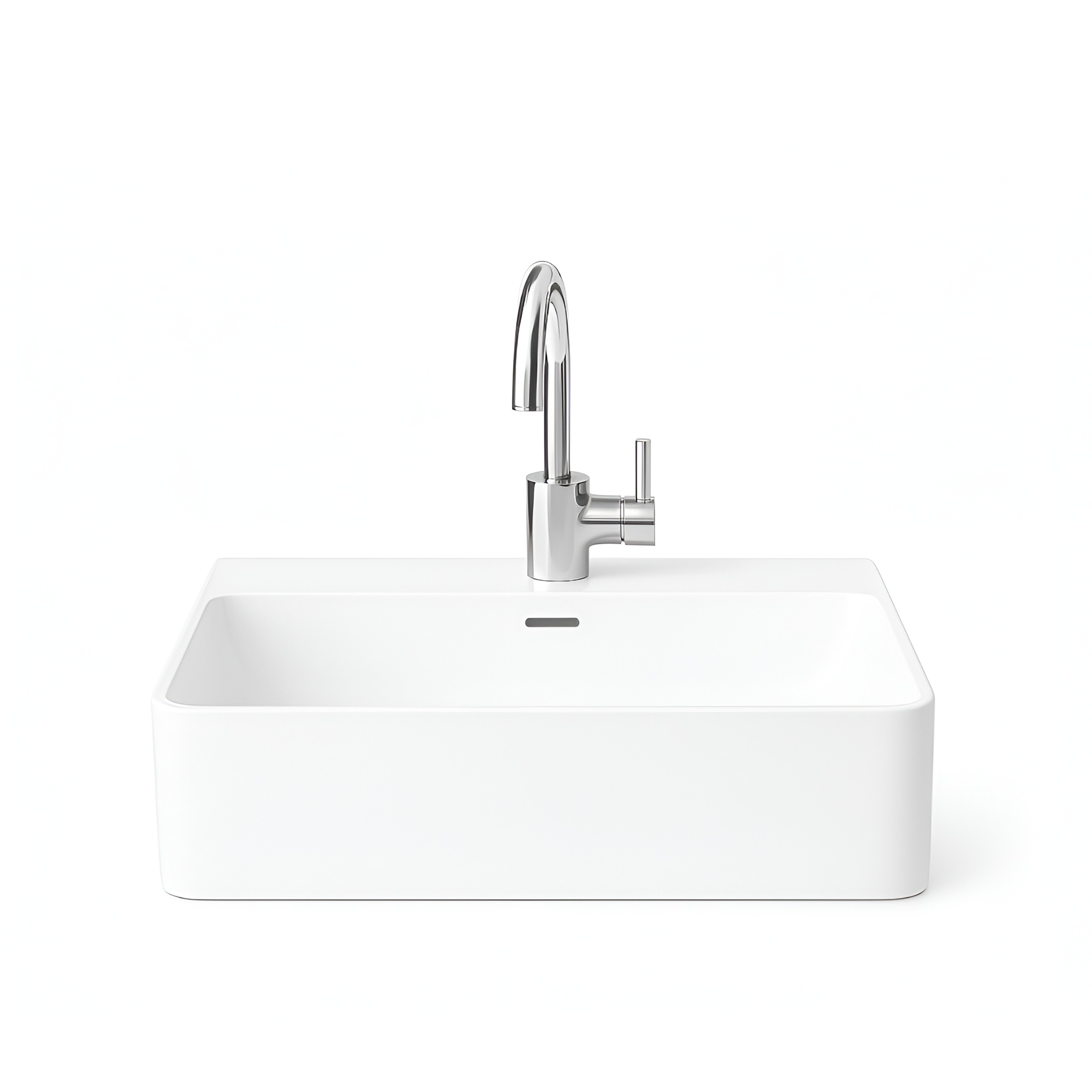 Vasque à poser ALTAYA MINI blanc brillant avec trou de robinetterie