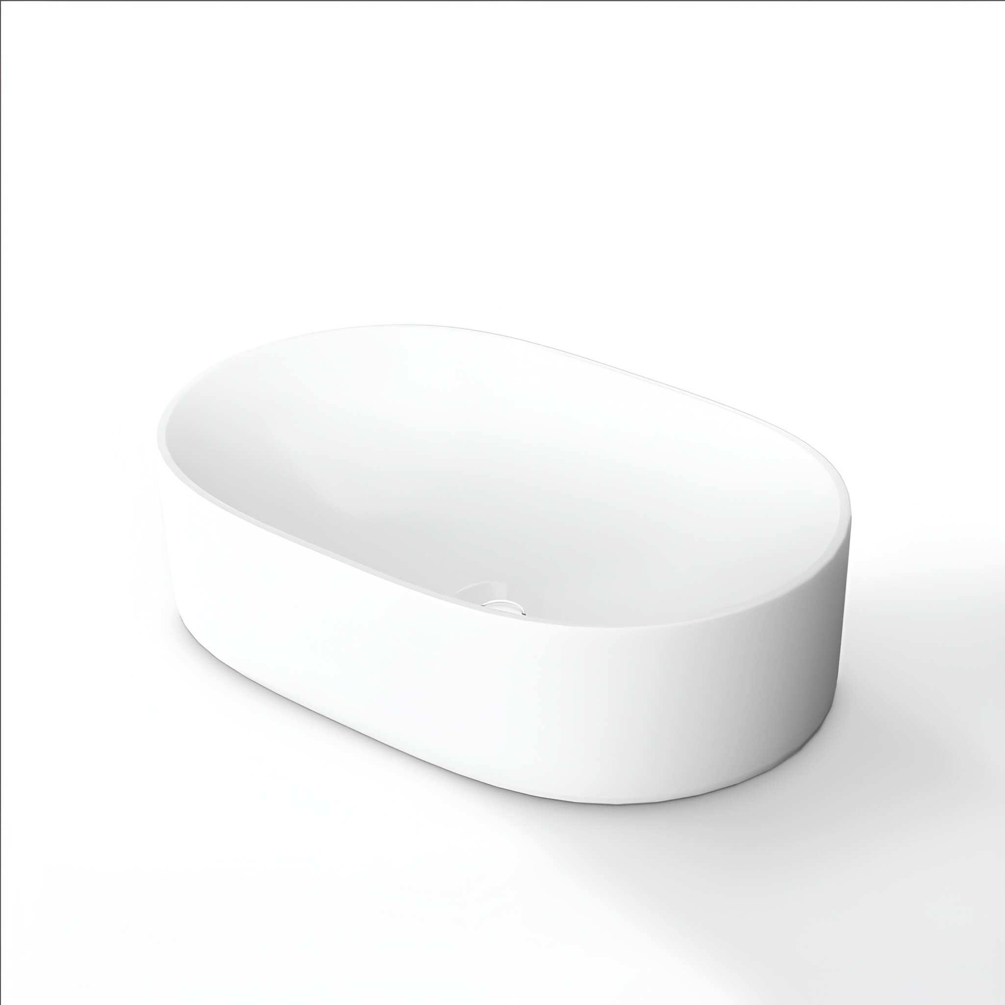 Vasque semi-ovale ALTO en céramique blanche