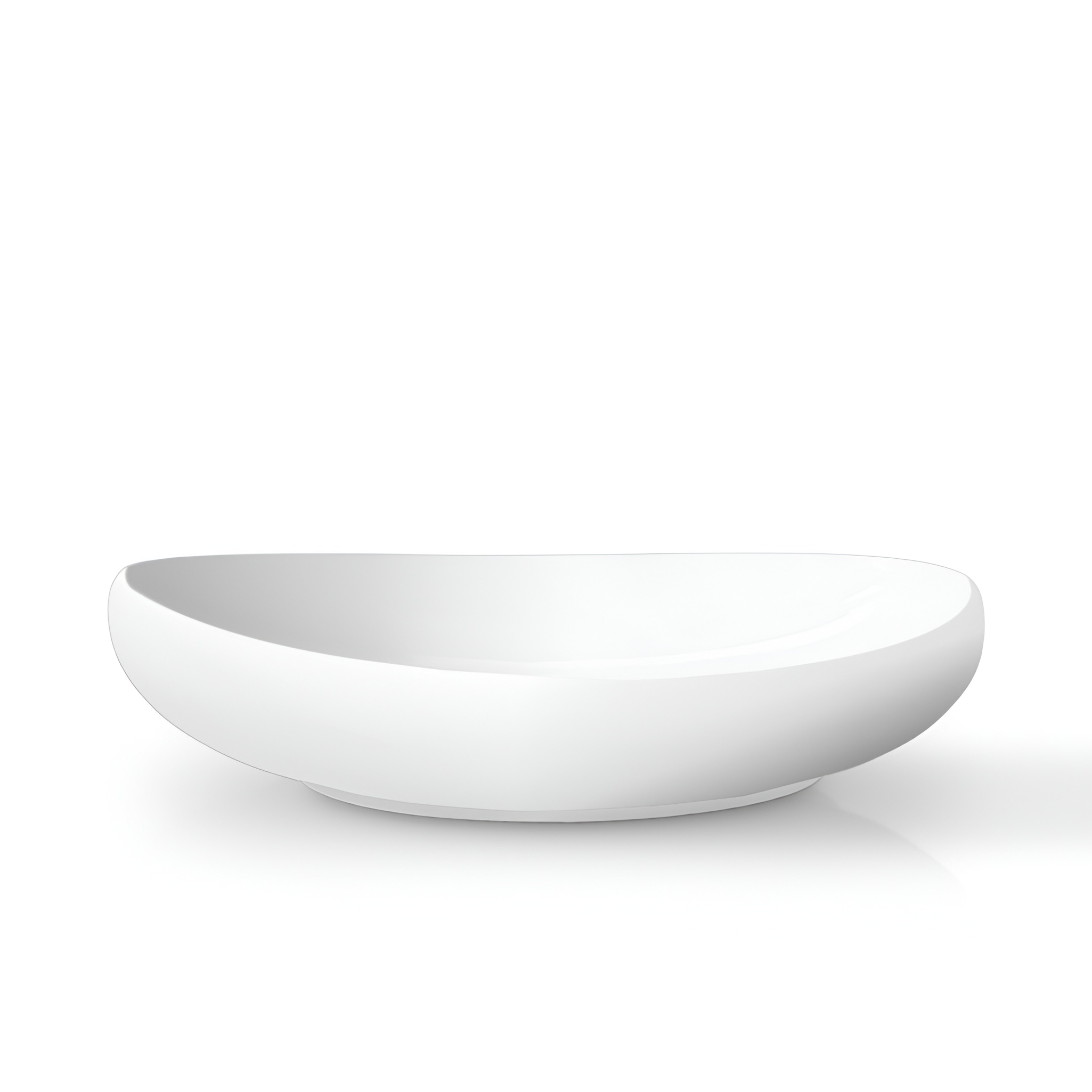 Vasque BARCO blanc brillant sans trou de robinetterie