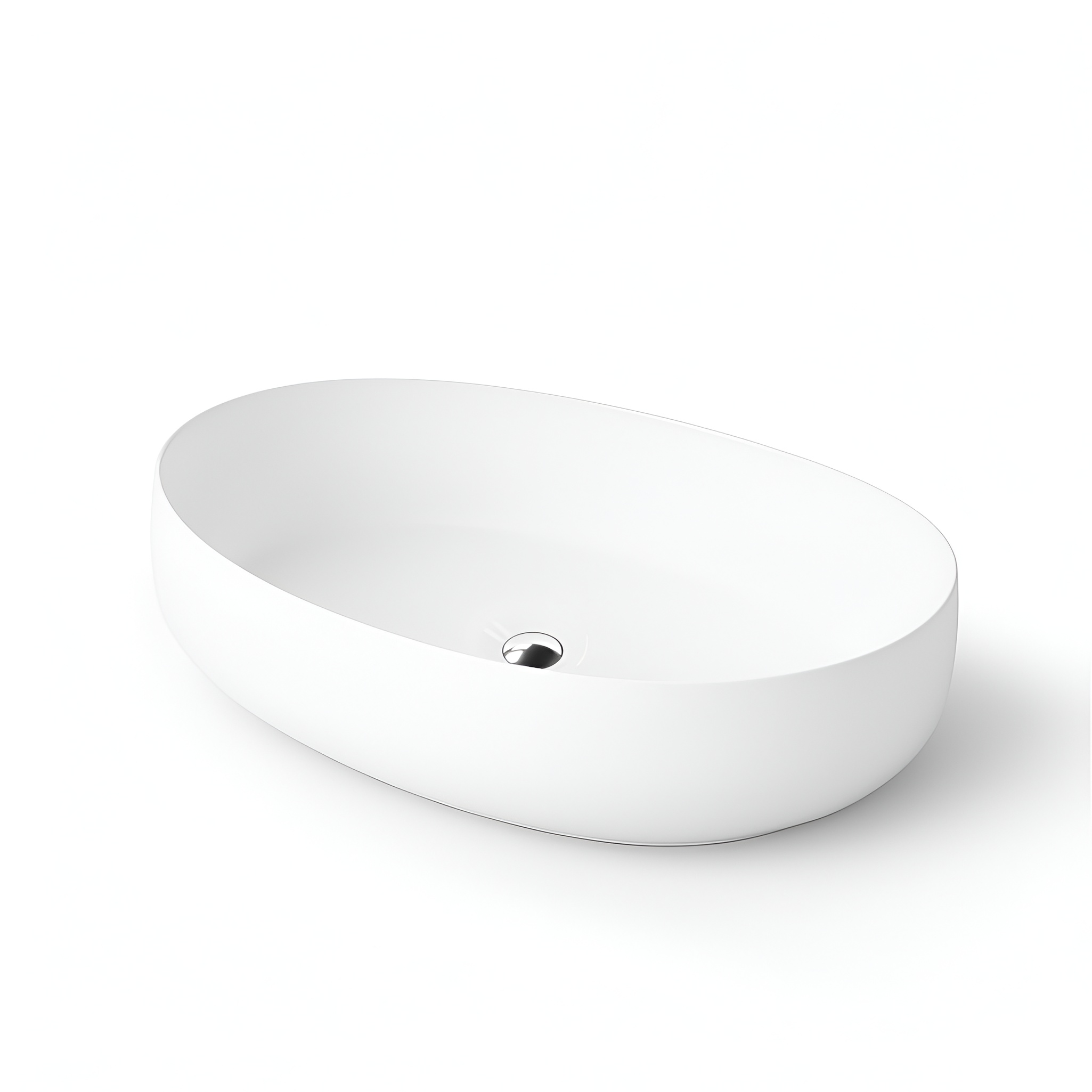 Vasque à poser BLAS blanc brillant au bord fin