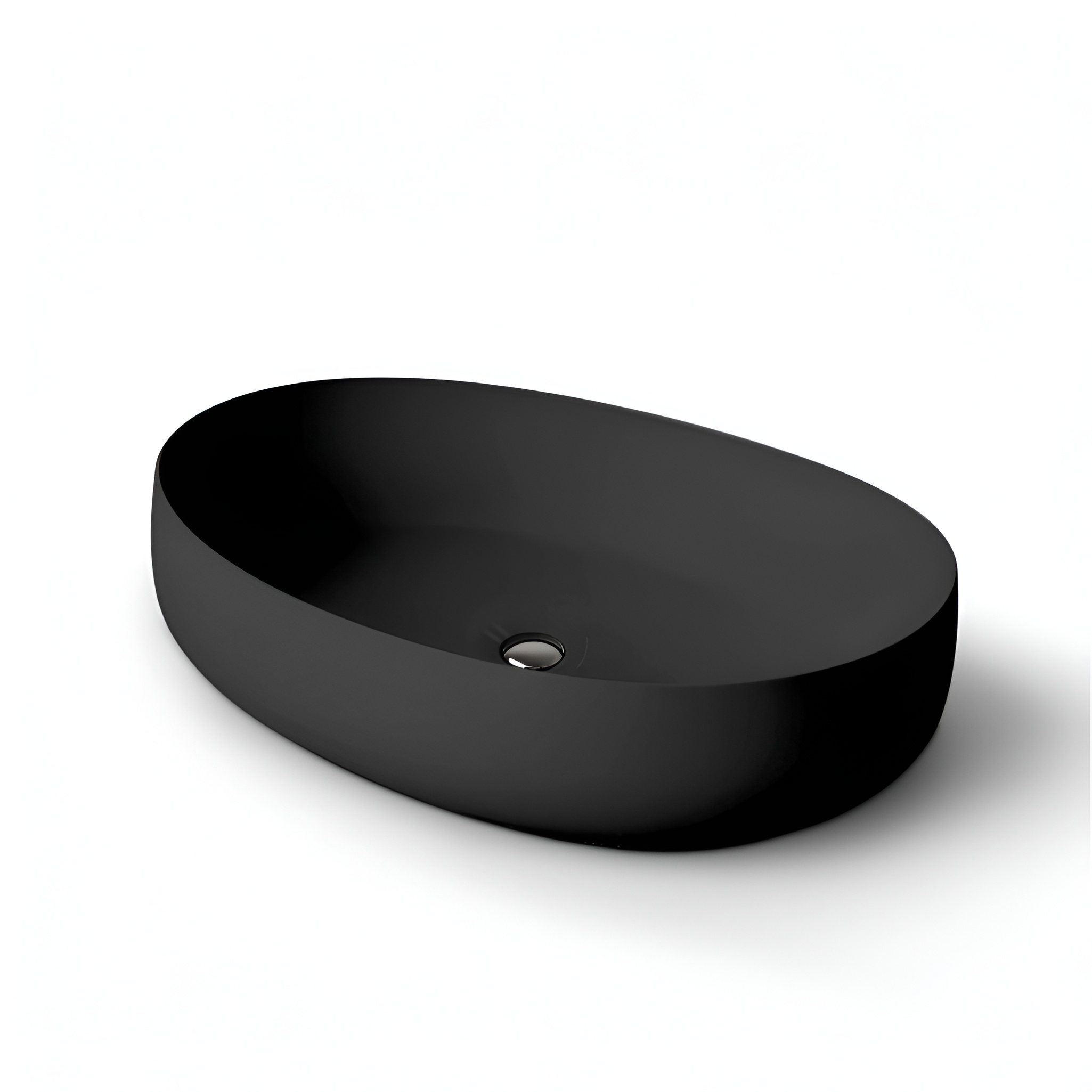 Vasque BLAS BLACK noir mat au bord fin
