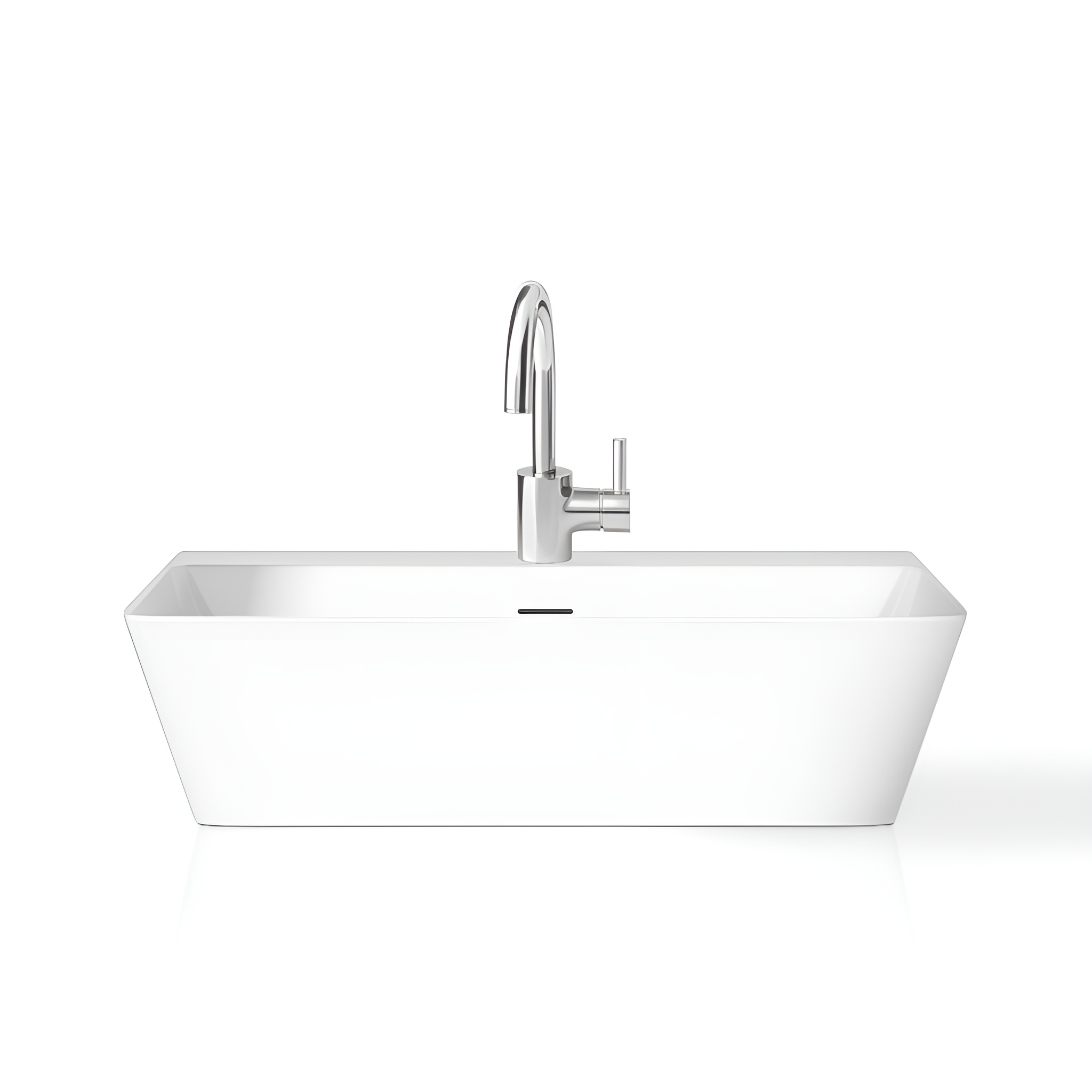 Vasque à poser Cabrera en céramique sanitaire blanc brillant