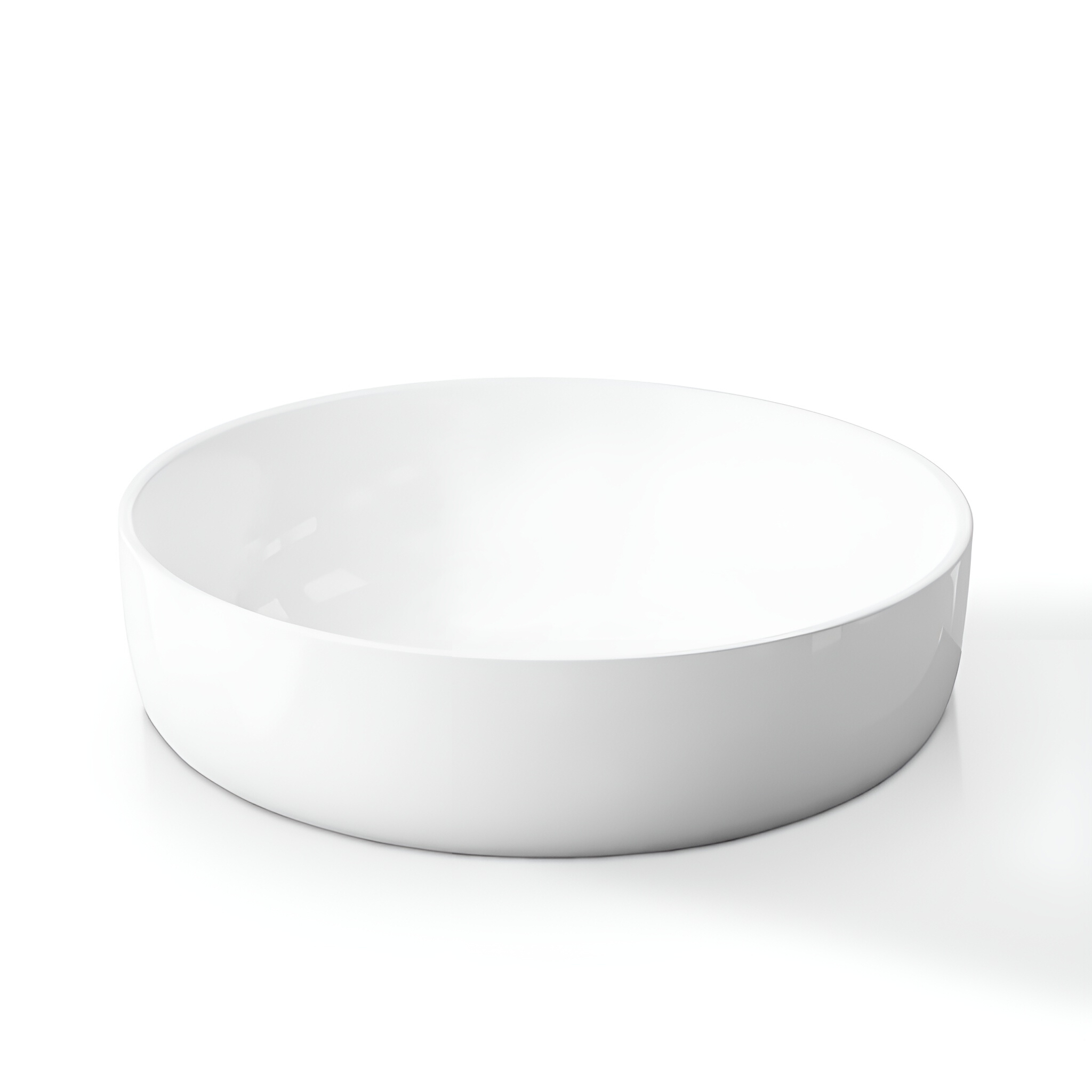 Vasque à poser CORDOBA blanc brillant, sans trou de robinetterie
