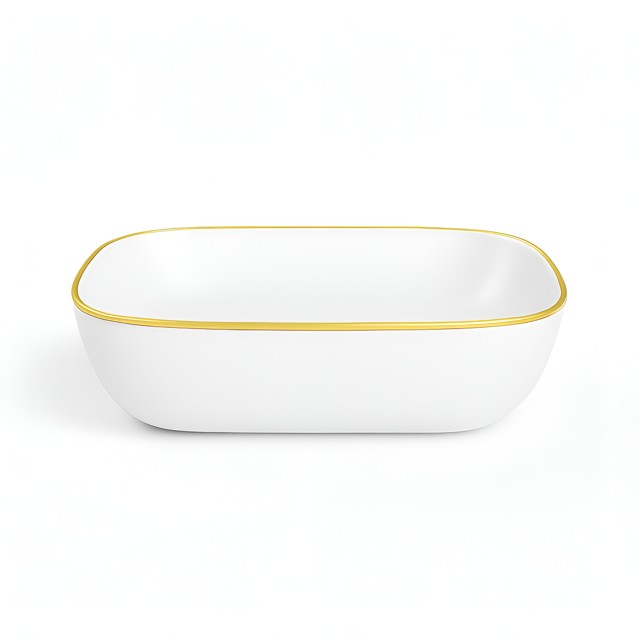 Vasque à poser Costa Gold Line en céramique blanc brillant