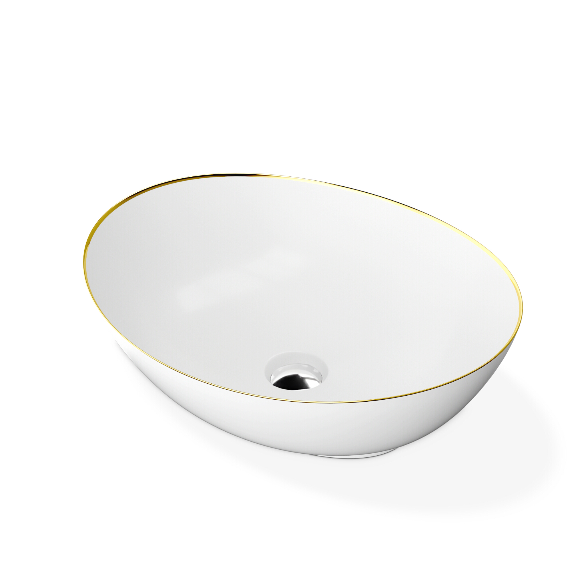 Vasque Fresa Gold Line au bord fin, liseré doré