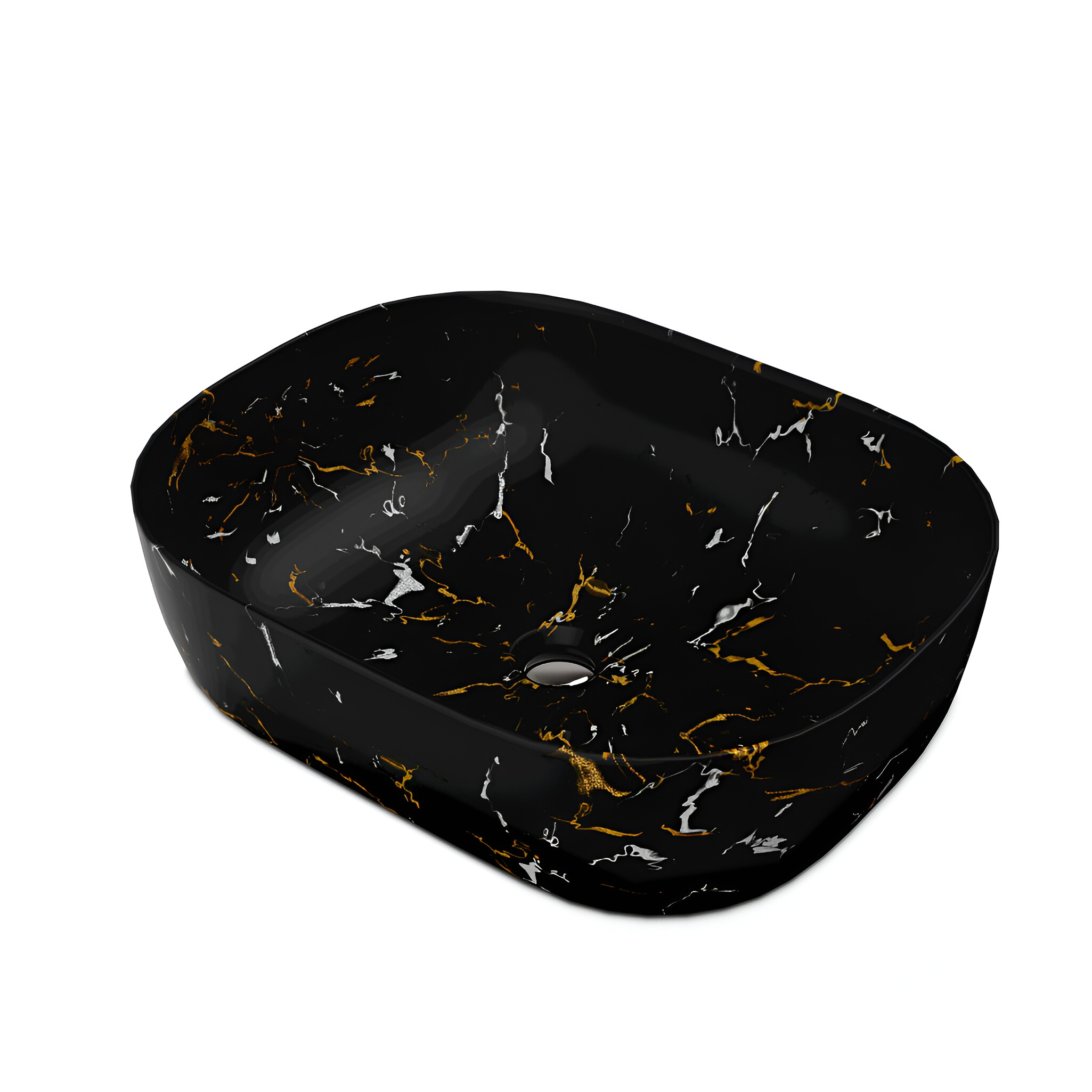 Vasque FUEGO noir mat au bord fin