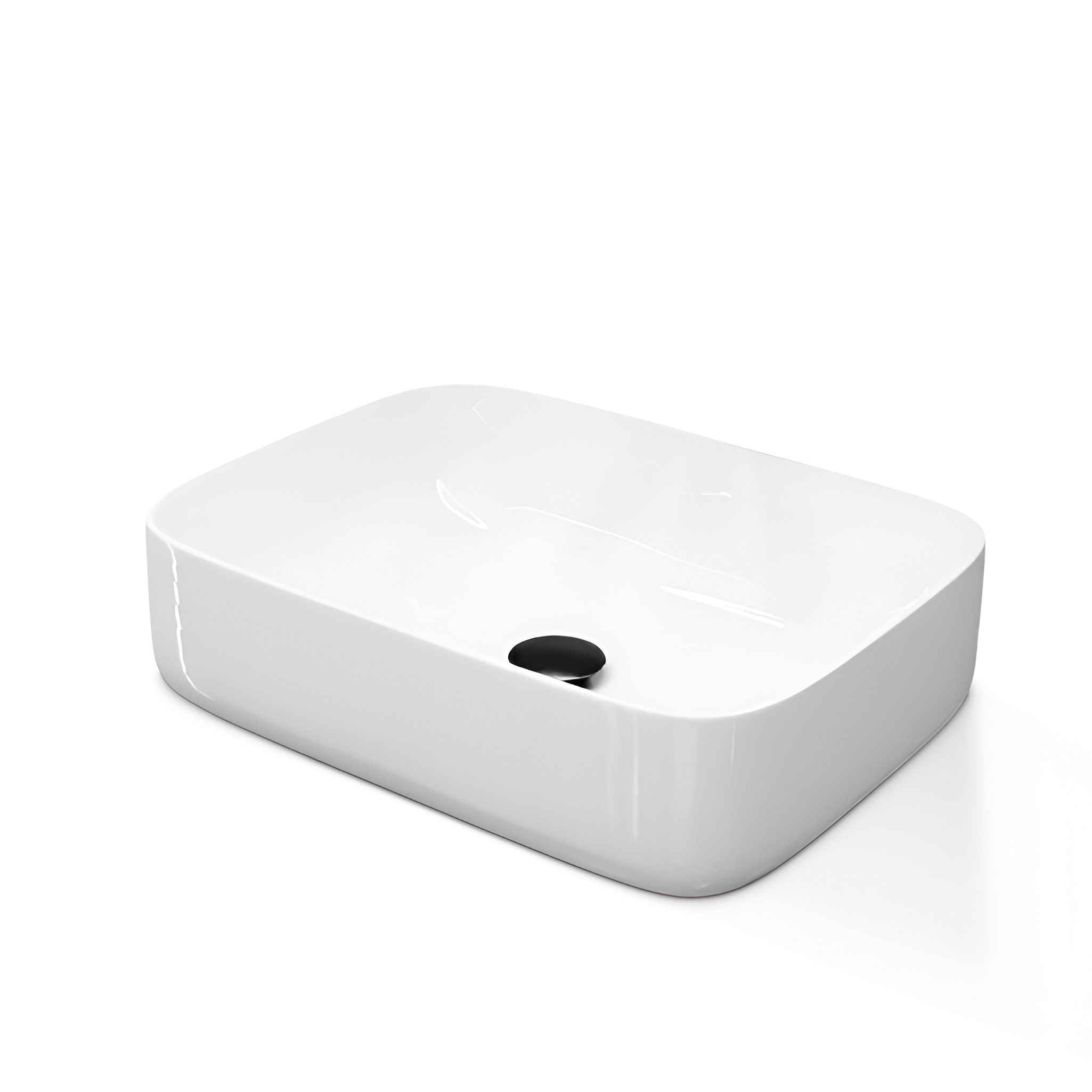 Vasque à poser GALERA au bord fin, blanc brillant