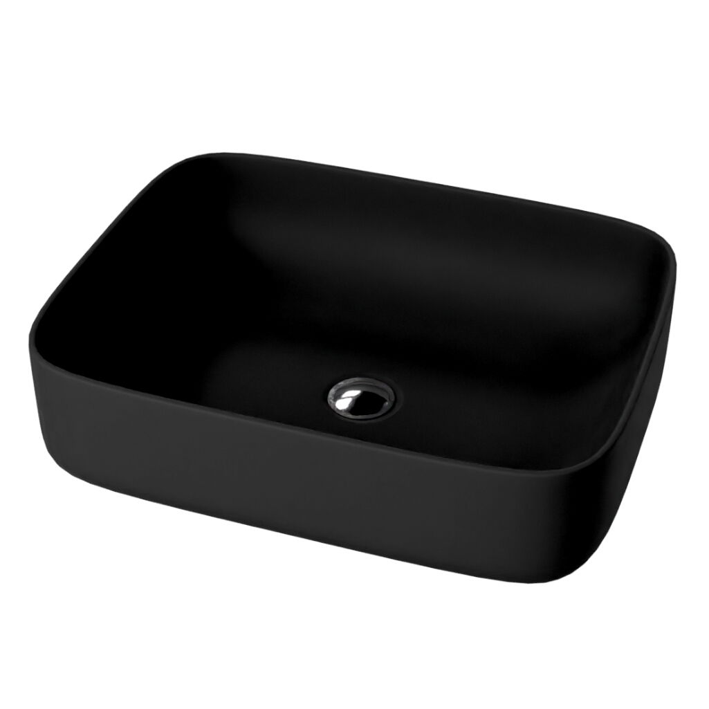 Vasque à poser GALERA Black Matt – rectangulaire, noir mat