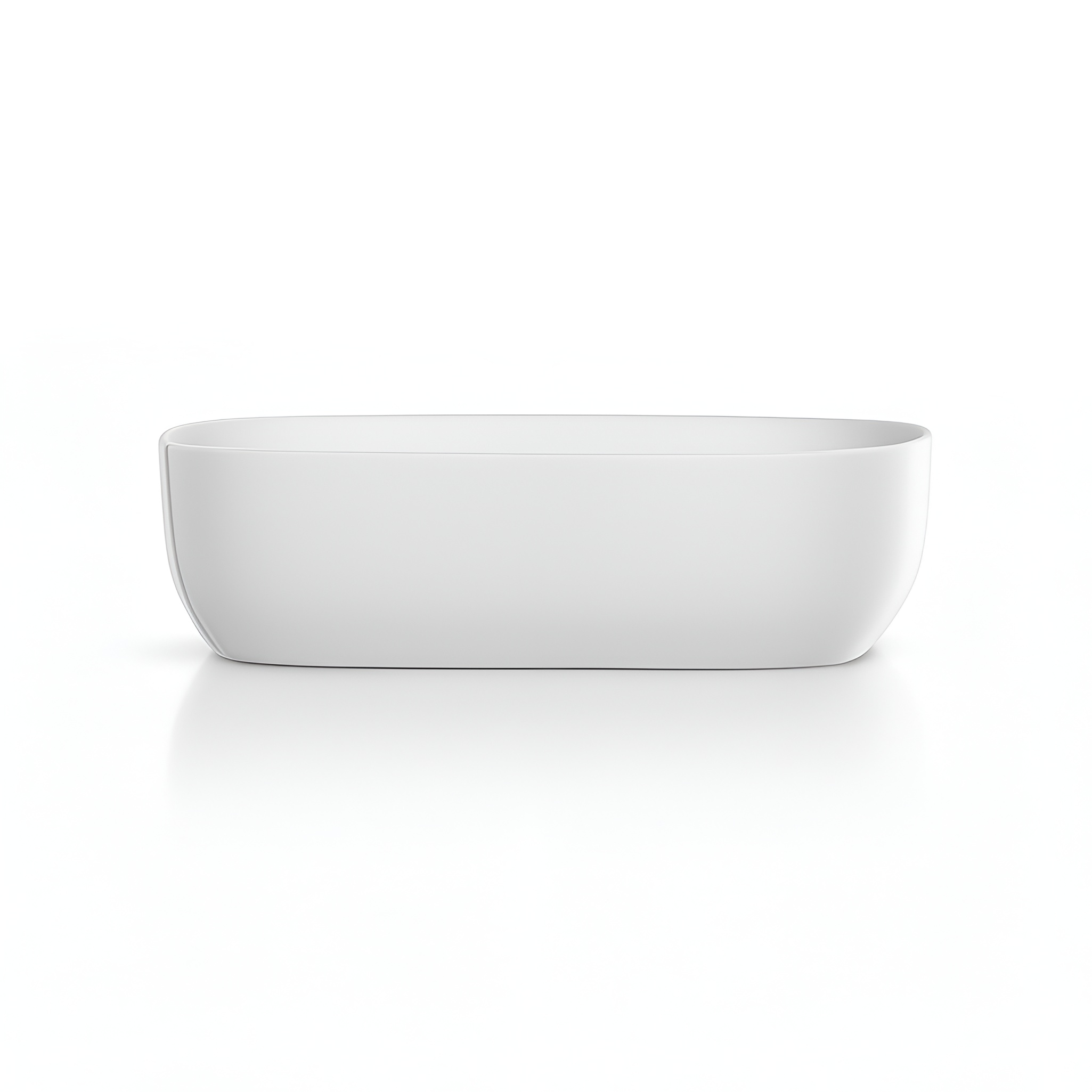 Vasque GIRO aux angles arrondis et au bord fin, blanc brillant