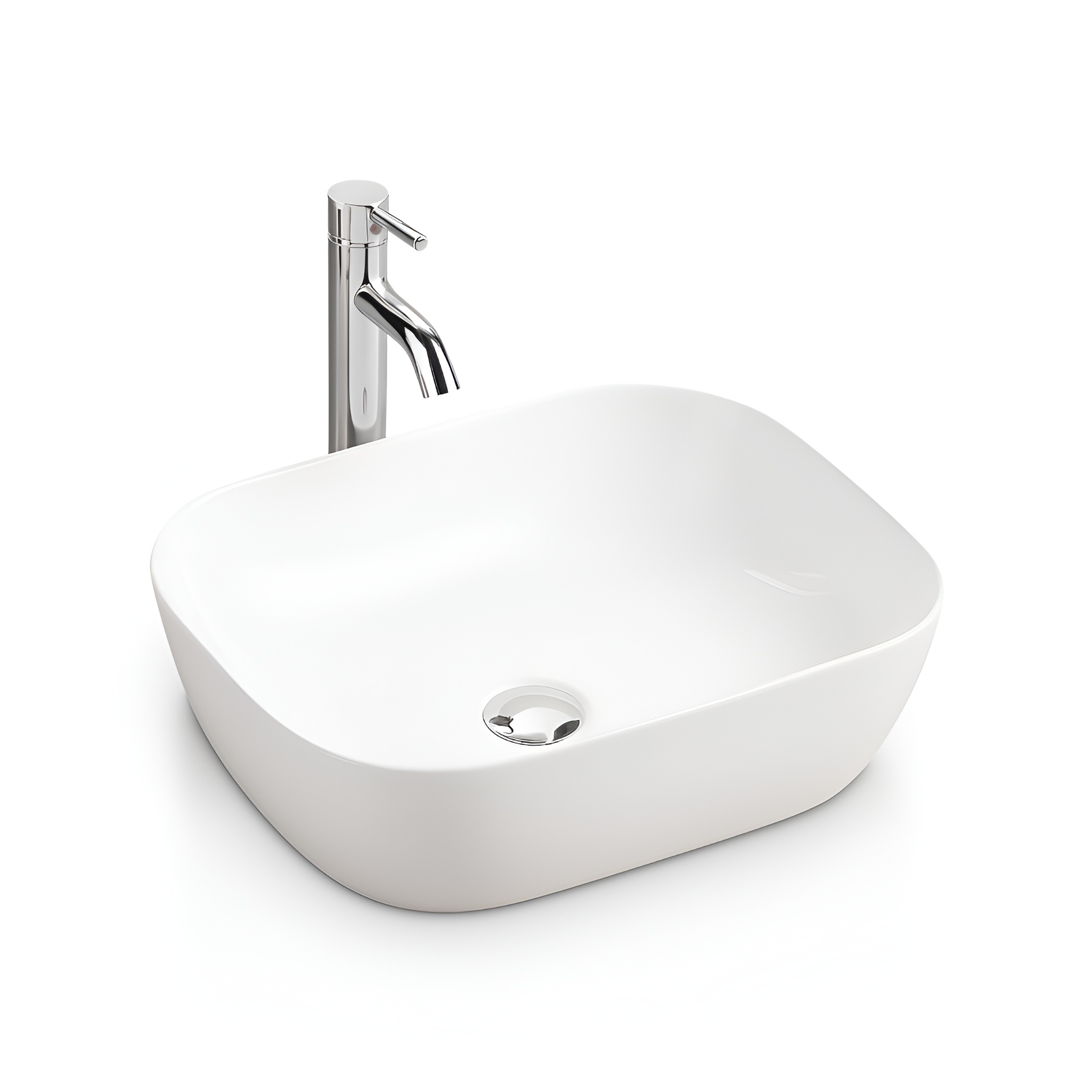 Vasque à poser GIRO en céramique blanche