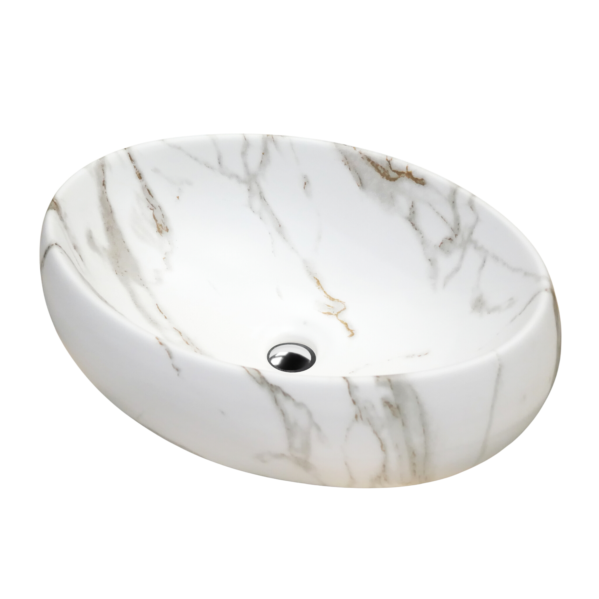 Vasque à poser Halia aspect marbre – une élégance intemporelle pour votre salle de bain