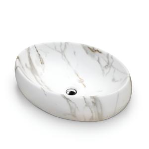 Vasque à poser Halia aspect marbre – une élégance intemporelle pour votre salle de bain - Image supplémentaire