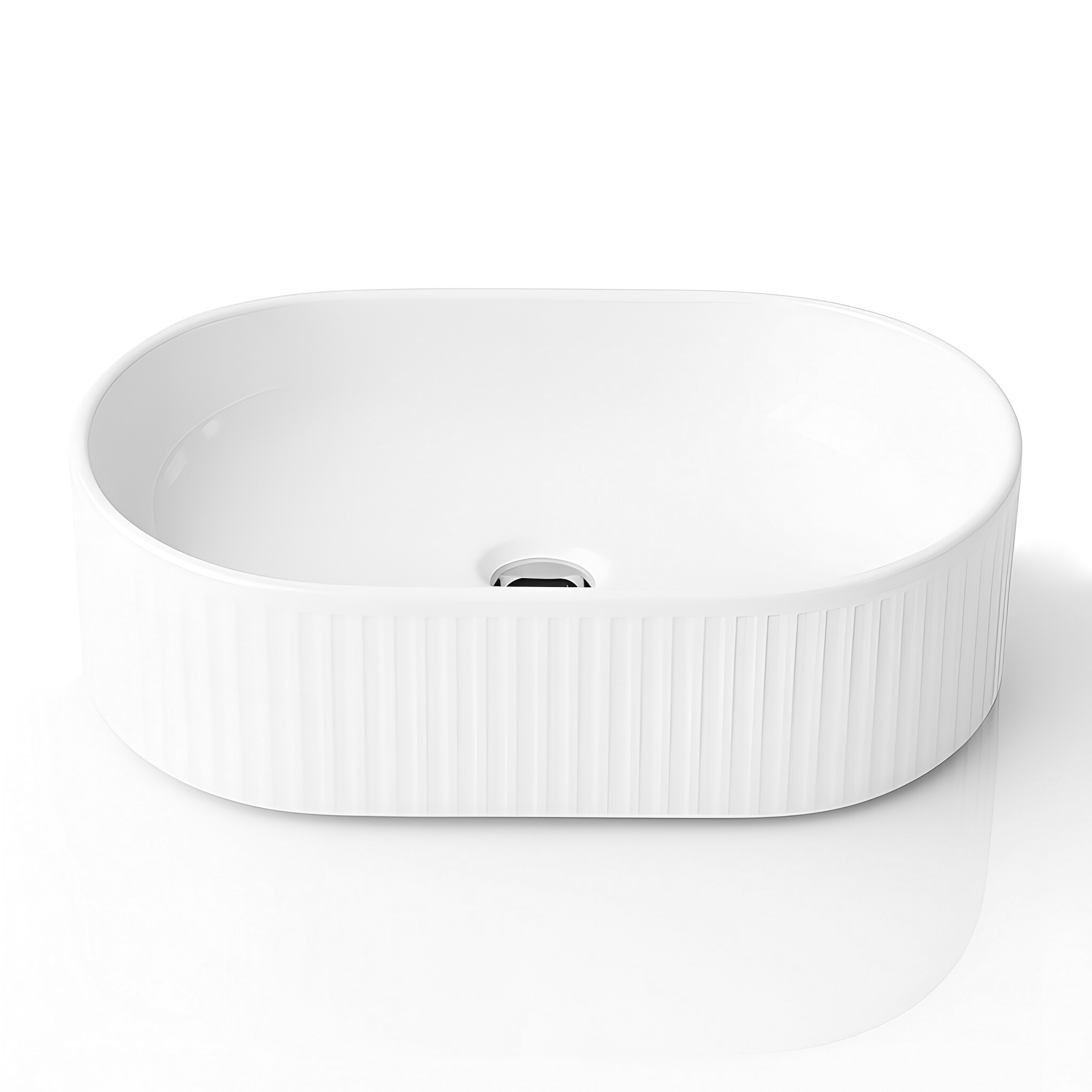 Vasque à poser Ilus blanche sans trou de robinetterie