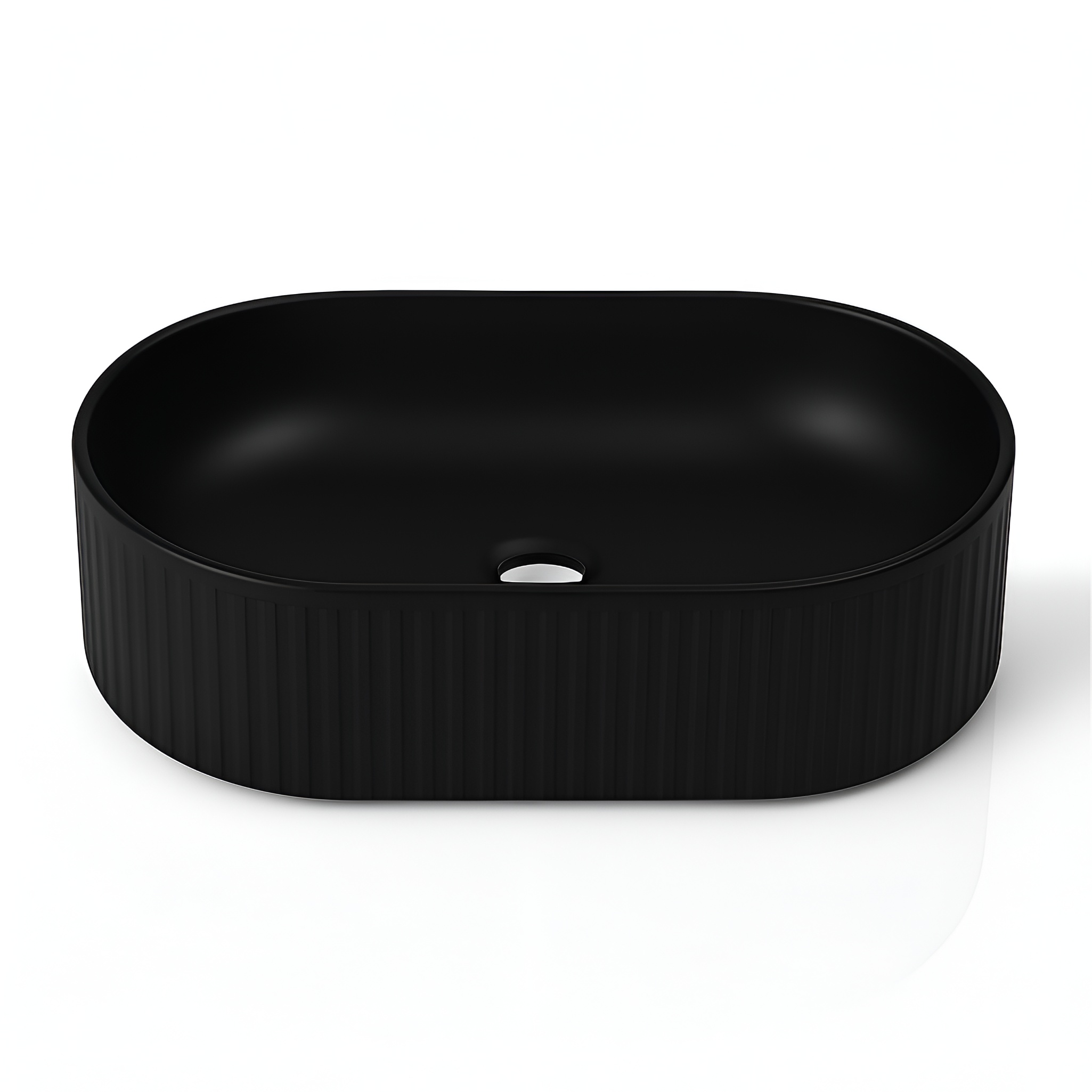 Vasque à poser Ilus noir mat sans trou de robinetterie