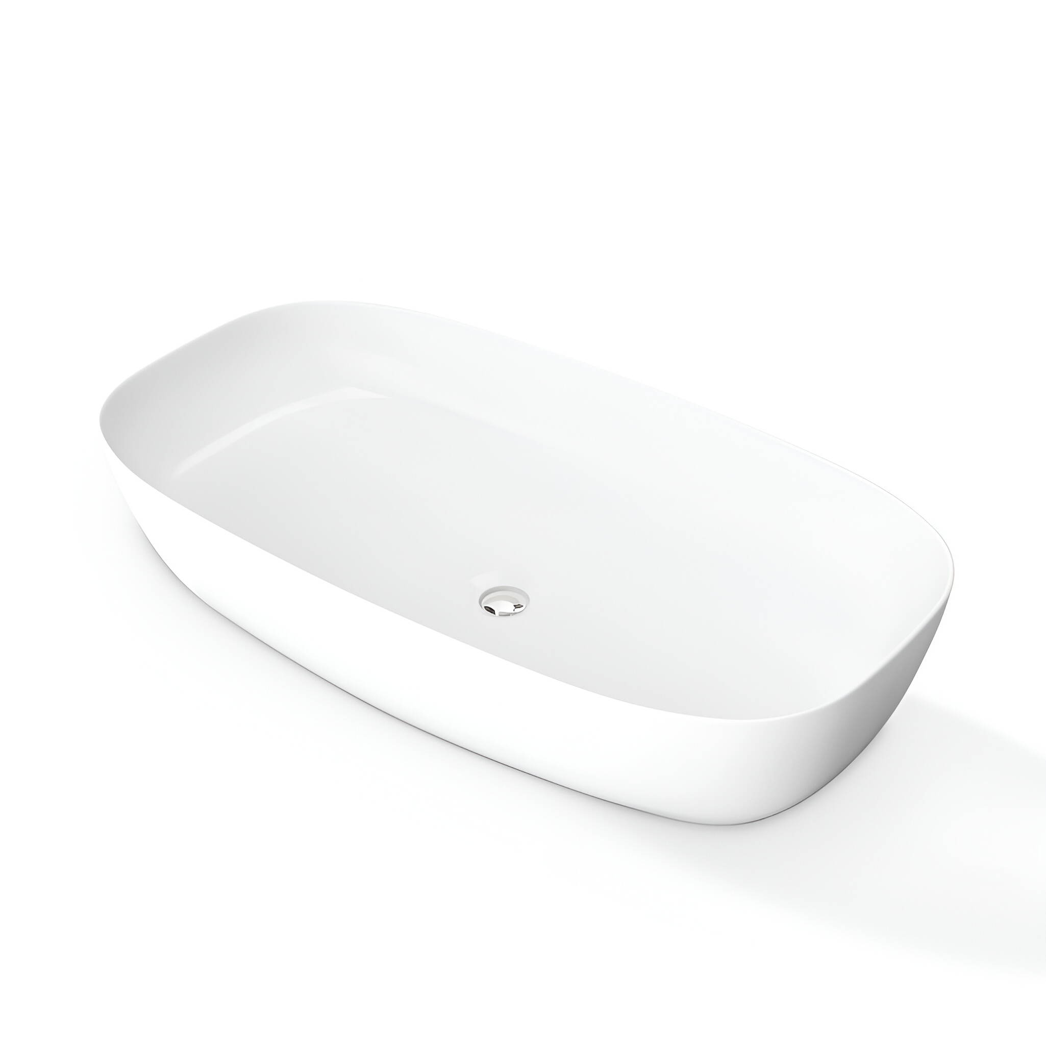 Vasque KRATOS blanc brillant au bord fin