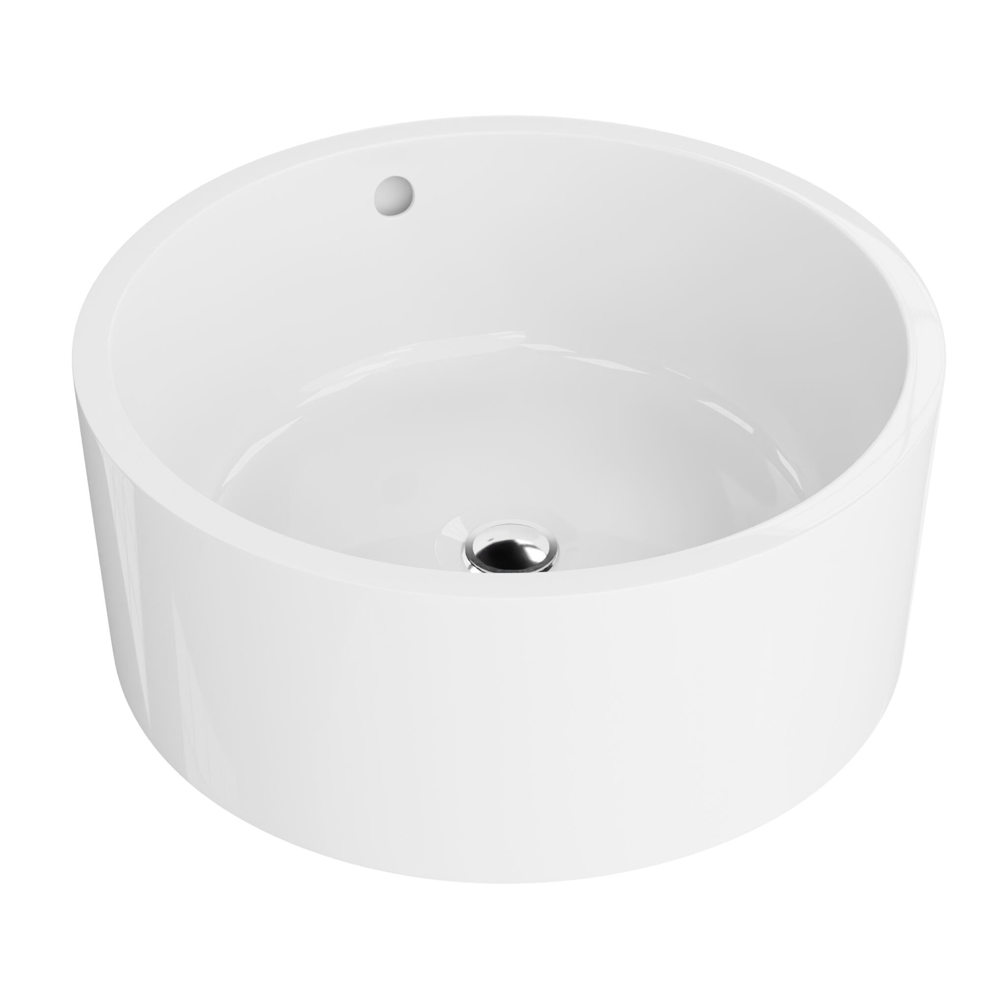 Vasque à poser LA PALMA – design rond en blanc classique