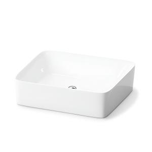 Vasque à poser Luneza Grande – rectangulaire aux courbes douces, porcelaine blanche - Image supplémentaire