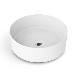 Vasque à poser Merida - ronde à bord fin, blanc neige - Image supplémentaire
