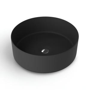 Vasque à poser Merida Black – design rond en noir - Image supplémentaire