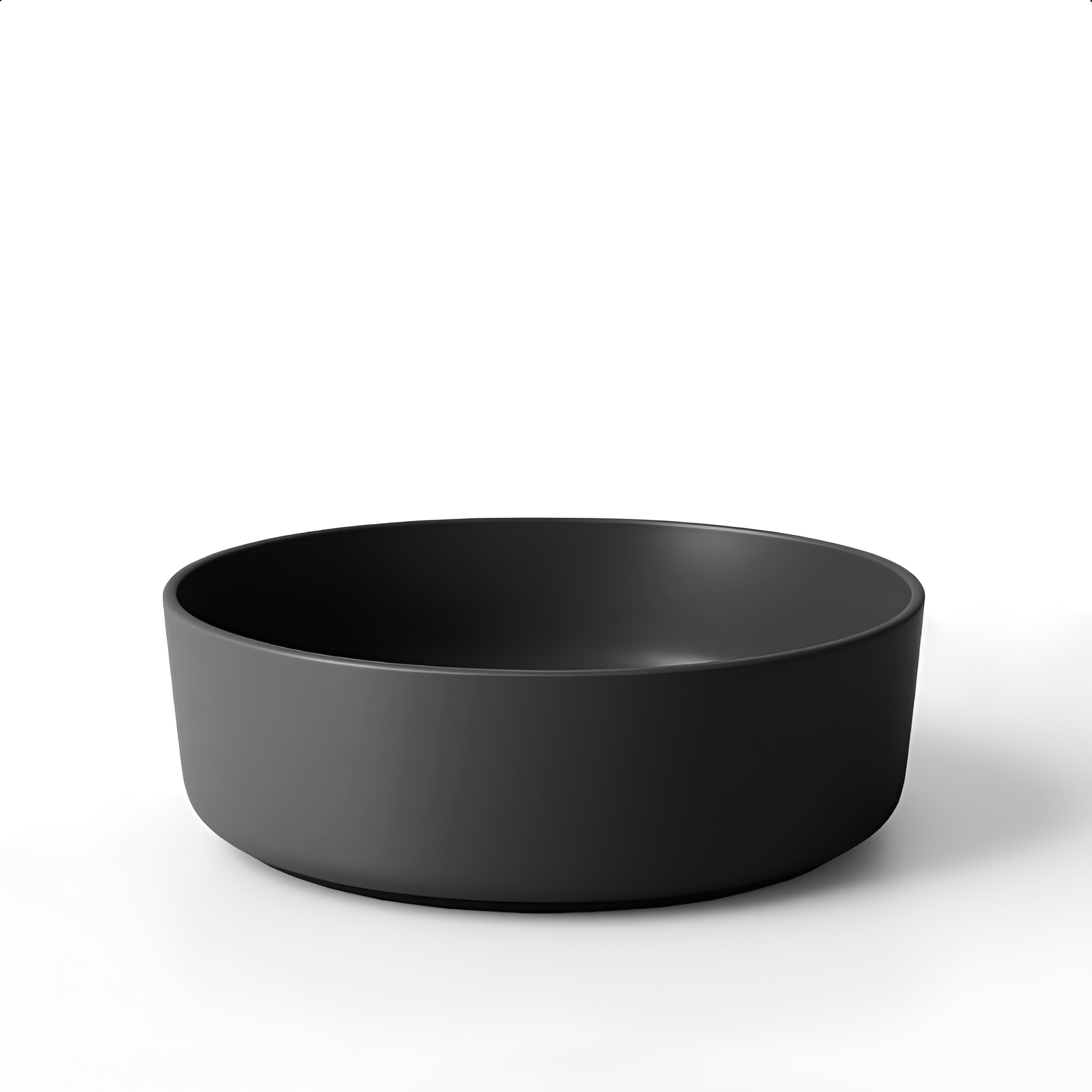 Vasque à poser Merida Black en céramique noir mat, sans trou de robinetterie