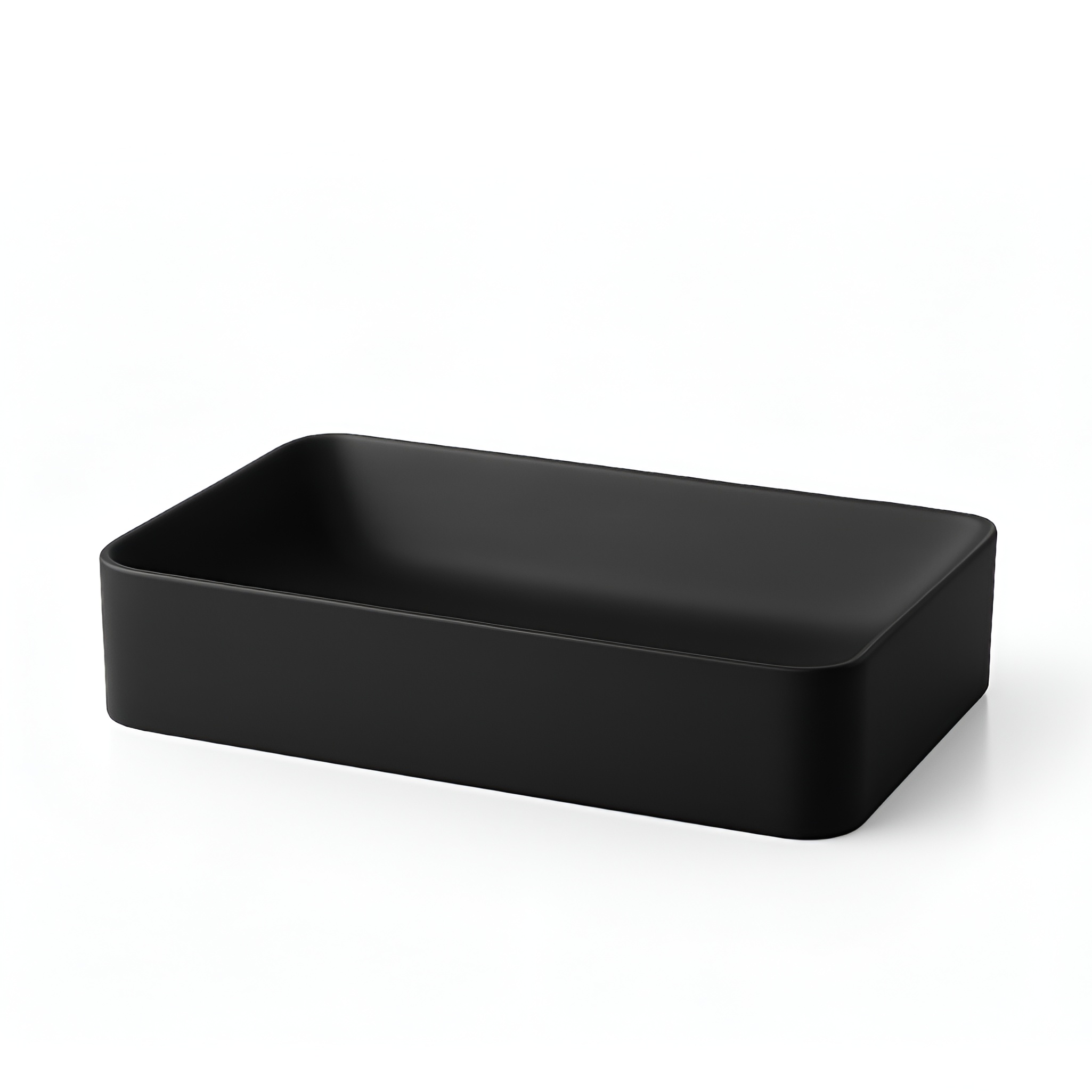 Vasque Pasana Black au bord fin, céramique noir mat
