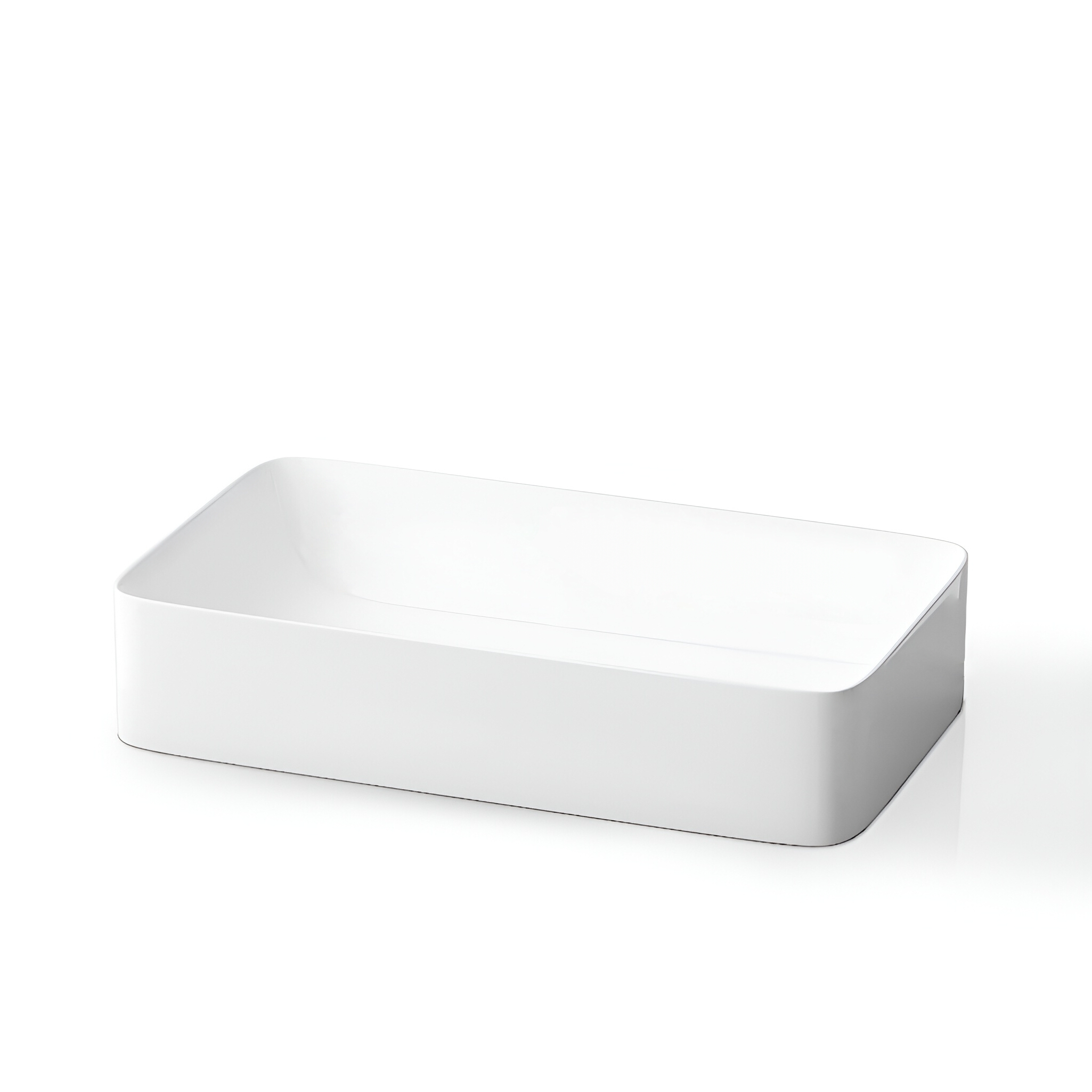 Vasque à poser PASANA WHITE MAT blanc mat au format rectangulaire allongé