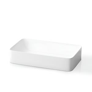 PASANA WHITE MAT Vasque à poser – blanc mat, rectangulaire avec bord fin - Image supplémentaire
