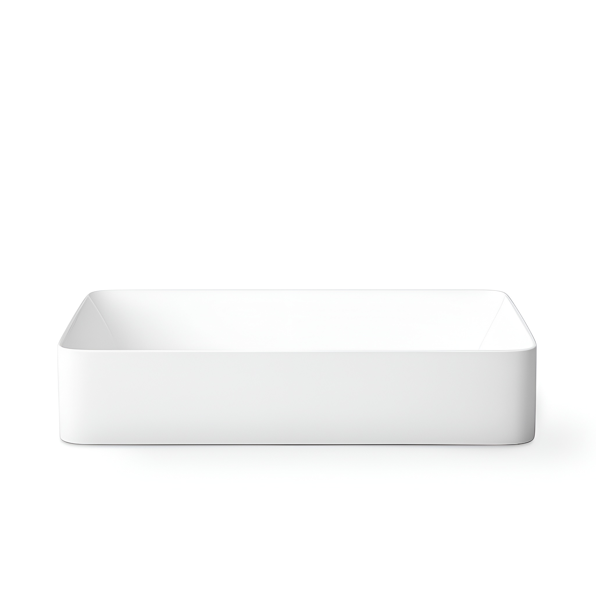 Vasque PASANA WHITE MAT au bord fin, céramique blanc mat