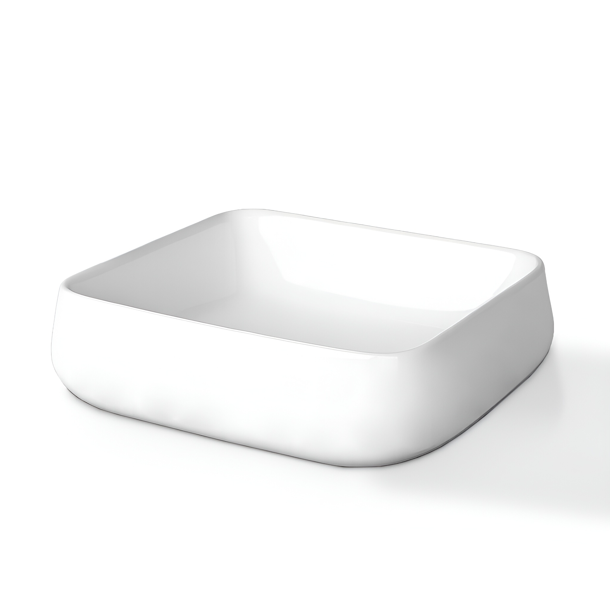 Vasque PASTEL au bord fin, blanc brillant