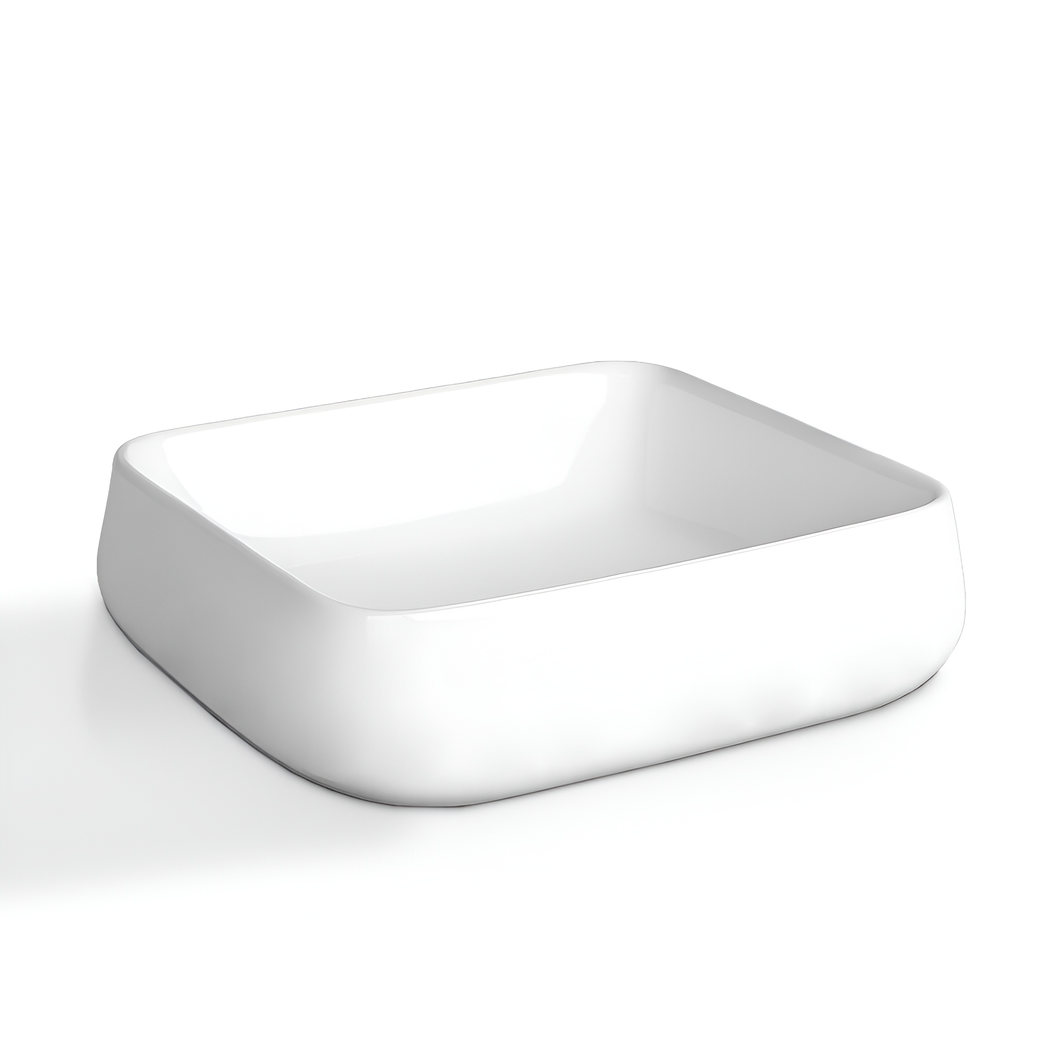 Vasque à poser PASTEL blanc brillant, sans perçage pour la robinetterie