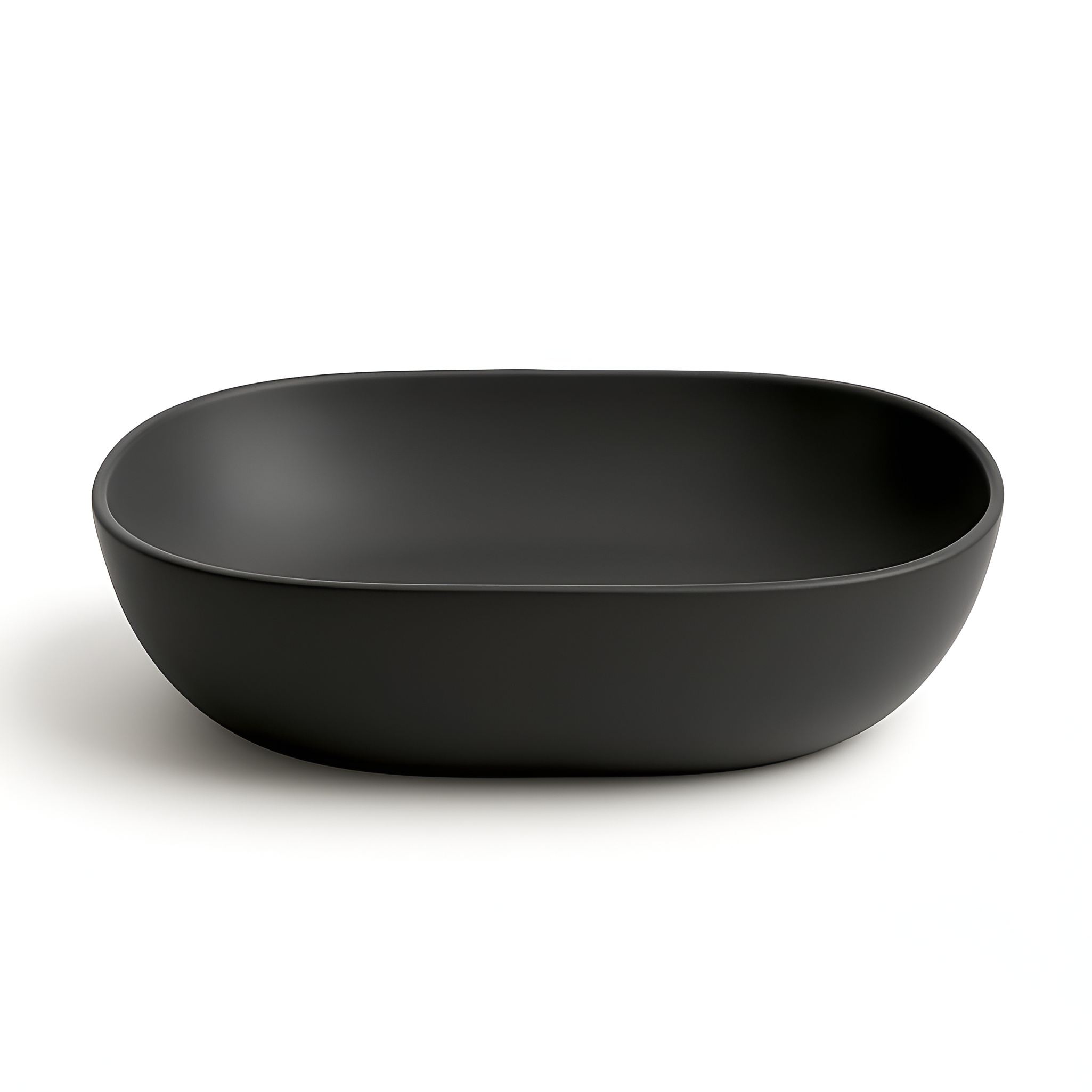 Vasque à poser Redondo Black au bord fin, noir mat