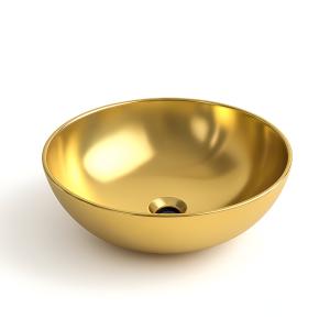 Vasque à poser ROSA GOLD – design rond en or raffiné - Image supplémentaire
