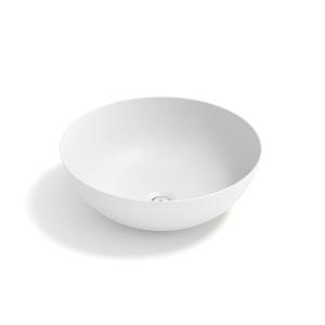 Vasque à poser ROUND – coupe ronde en porcelaine blanche - Image supplémentaire