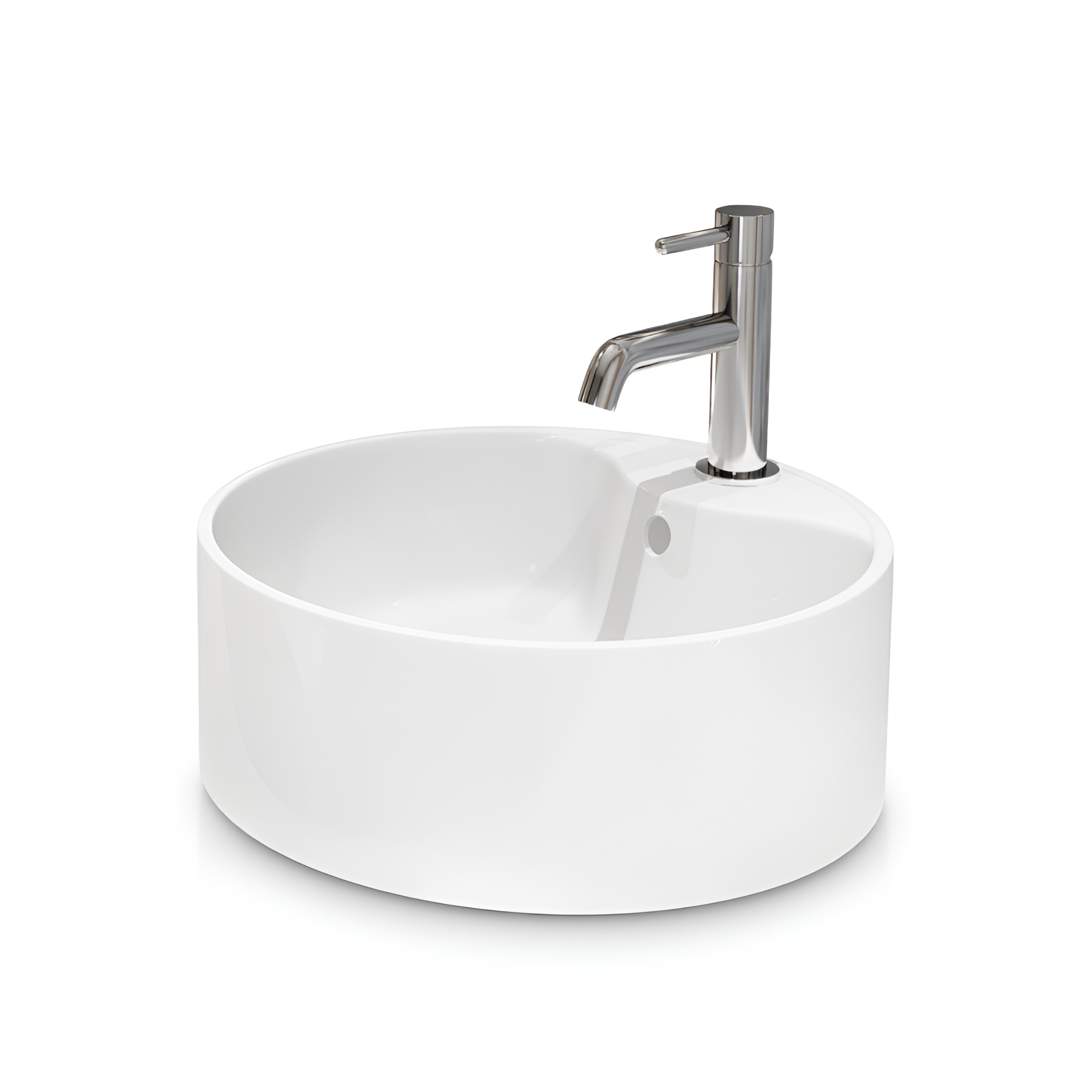 Vasque ronde TENERYFA, blanc brillant