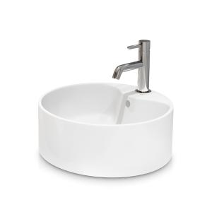 Vasque à poser TENERYFA – design rond en blanc - Image supplémentaire