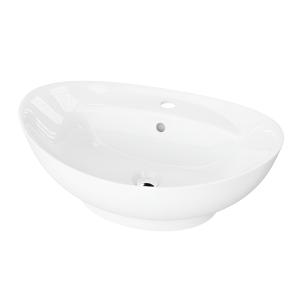 Vasque à poser TERRA – élégance ovale sur base ronde - Image principale