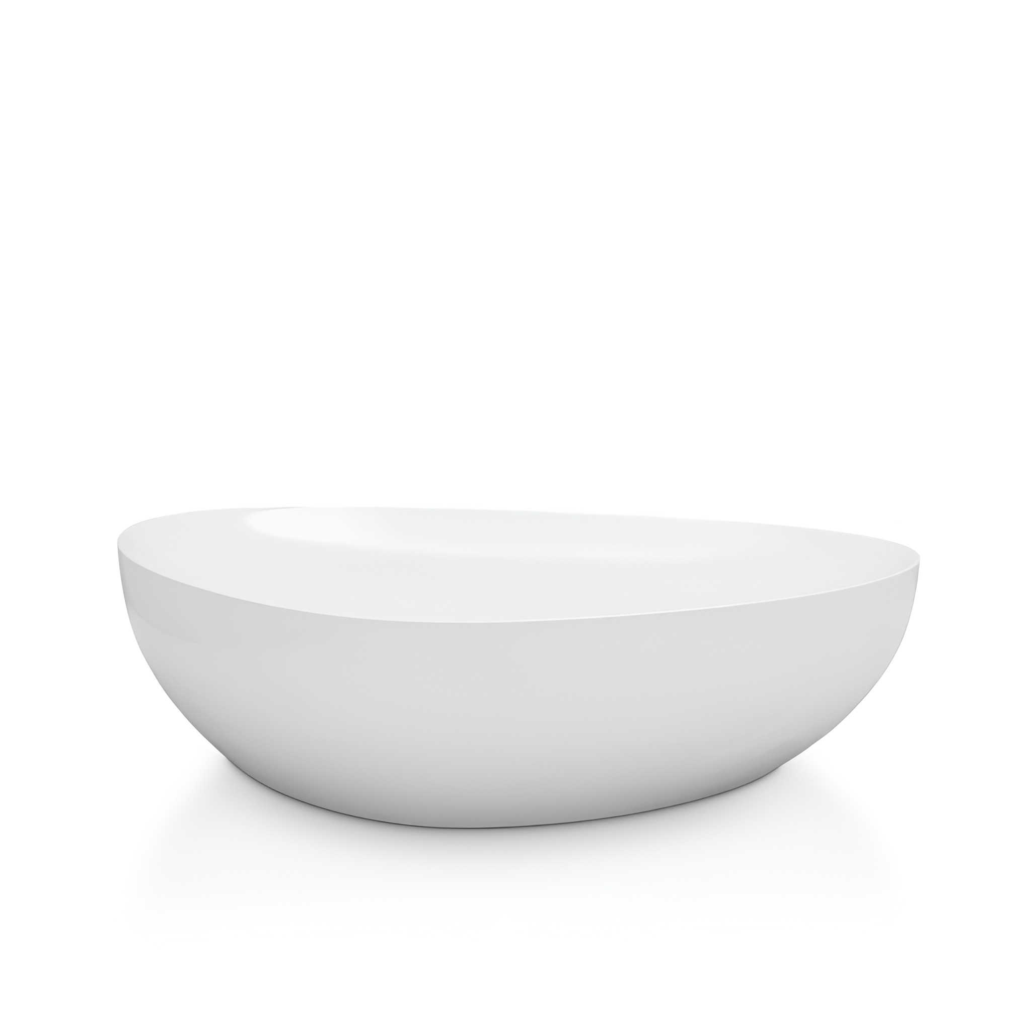 Vasque TRIANGO au bord fin, blanc brillant
