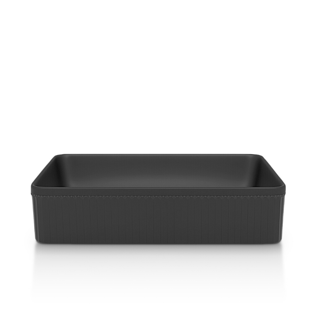 Vasque à poser Vesi Black noir mat, sans trou de robinetterie