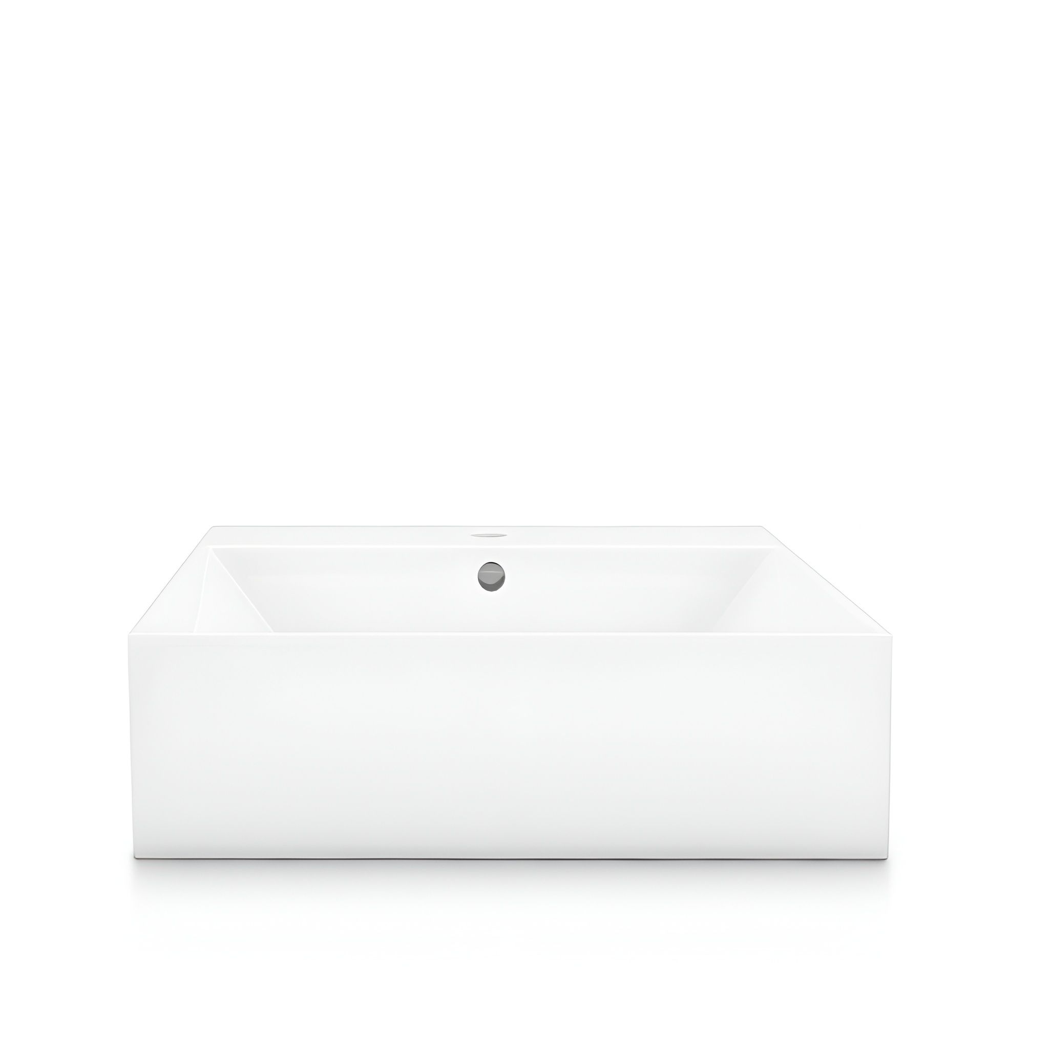 Lavabo Vista en céramique blanche avec tablette intégrée