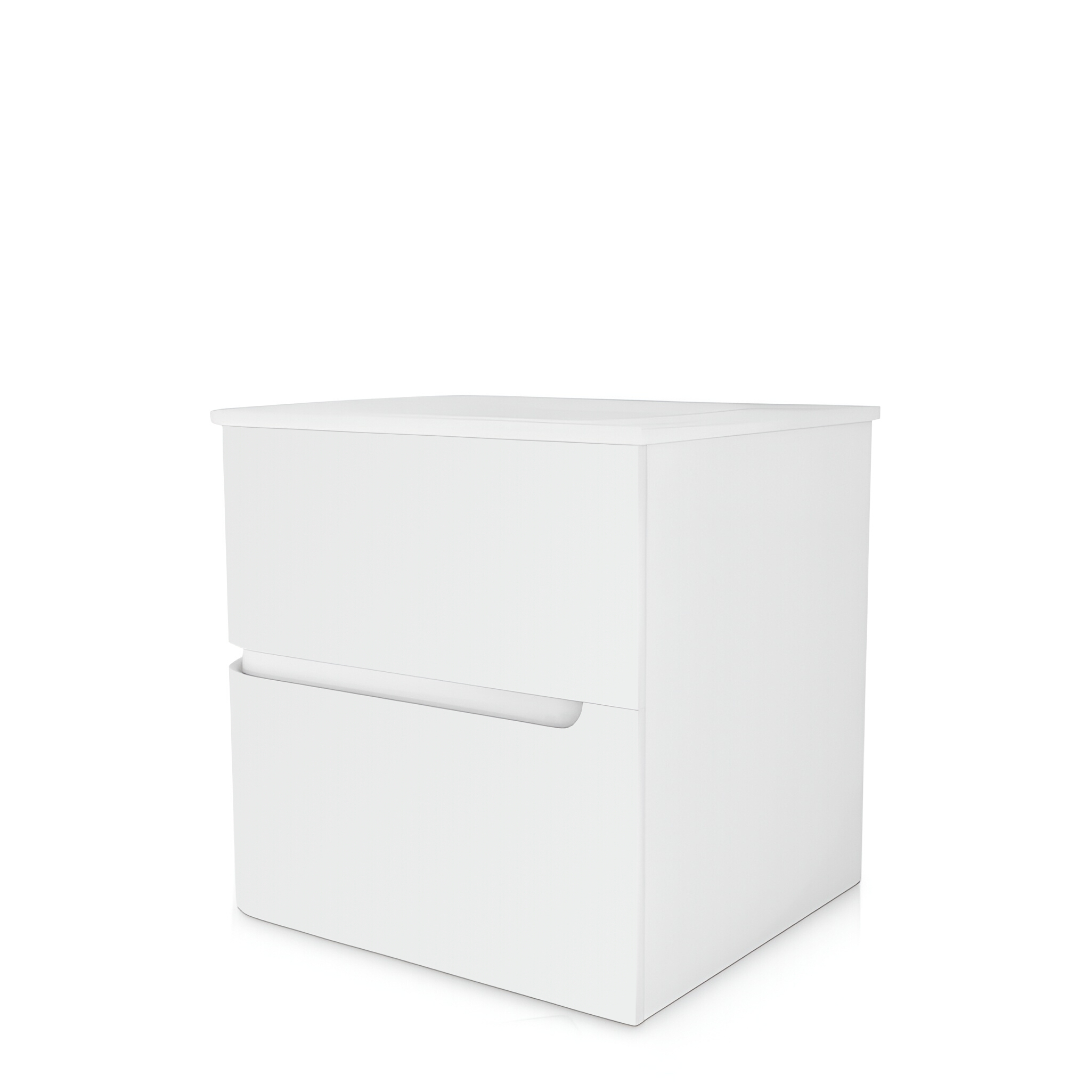 Atlanta White 600, meuble de salle de bains suspendu blanc