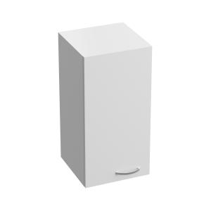 BASIC BARATO Meuble haut suspendu 30 cm – Blanc avec poignées argentées - Image principale
