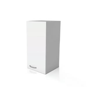 BASIC BARATO Meuble haut suspendu 30 cm – Blanc avec poignées argentées - Image supplémentaire