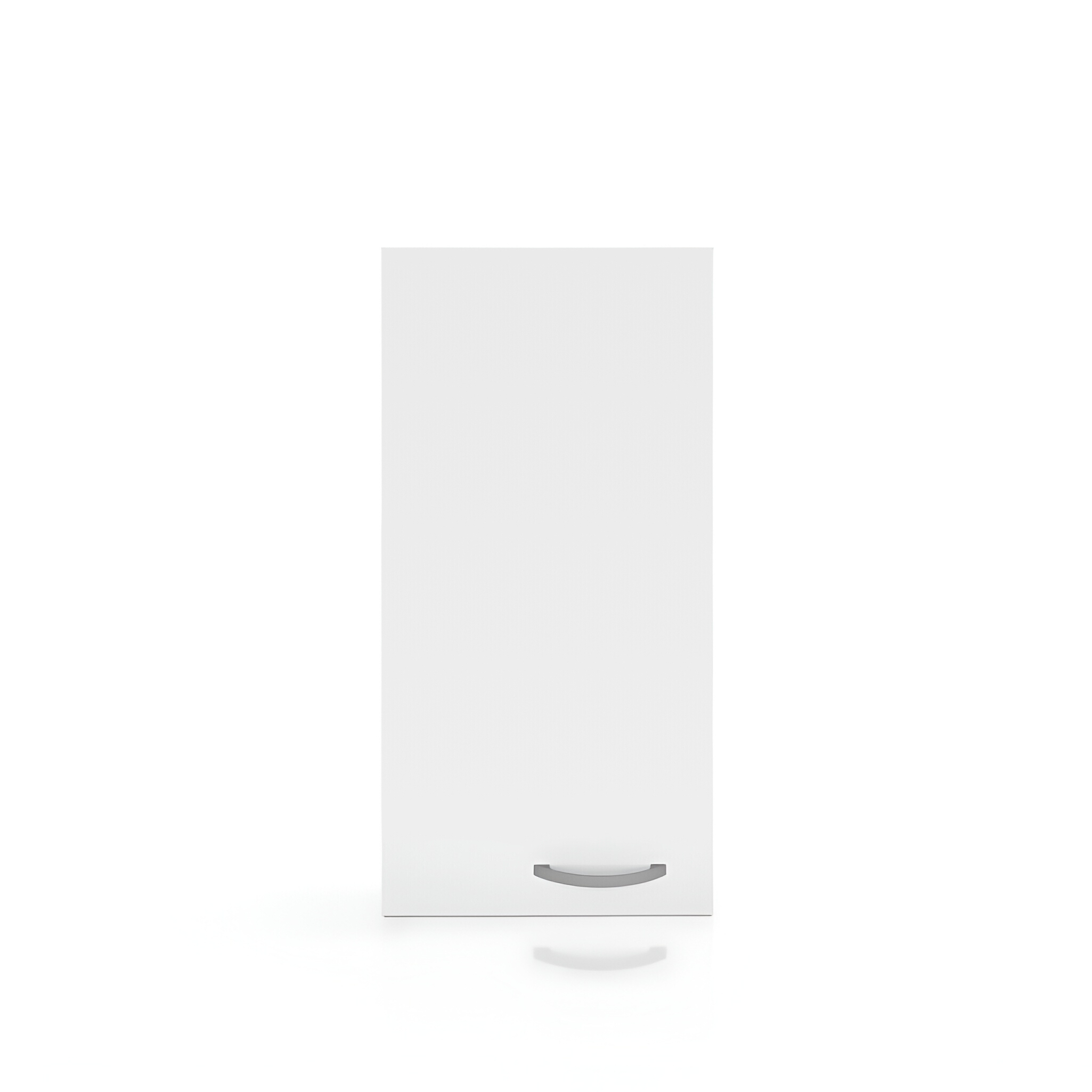 Meuble haut BASIC BARATO 30 blanc à poignées argentées
