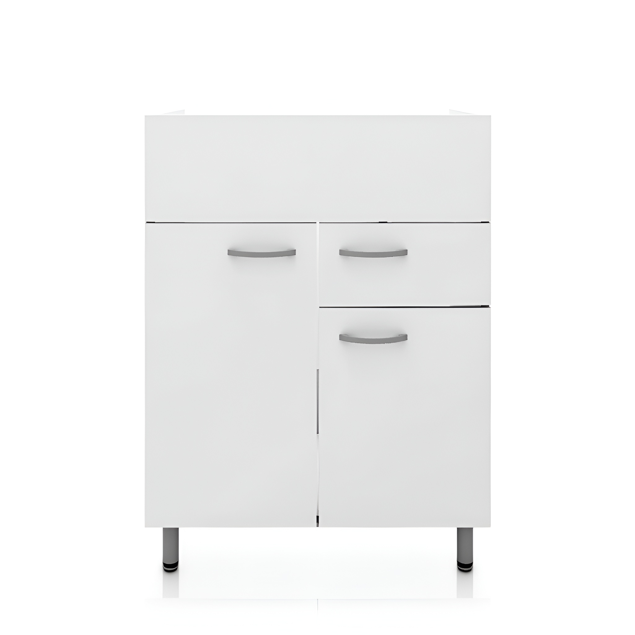 Meuble de rangement sur pied BASIC BARATO 60 en blanc brillant