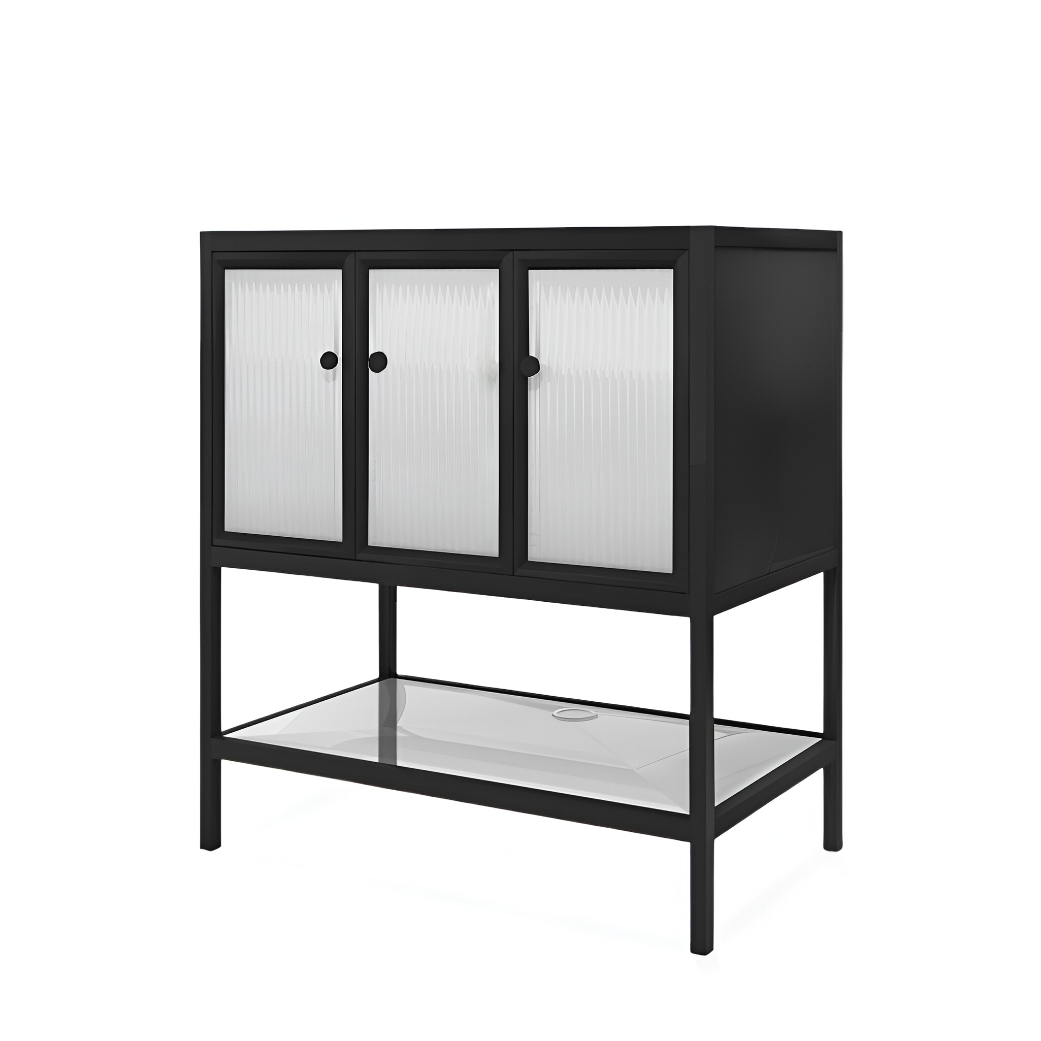Dakota DSM 760, meuble de salle de bains noir posé au sol