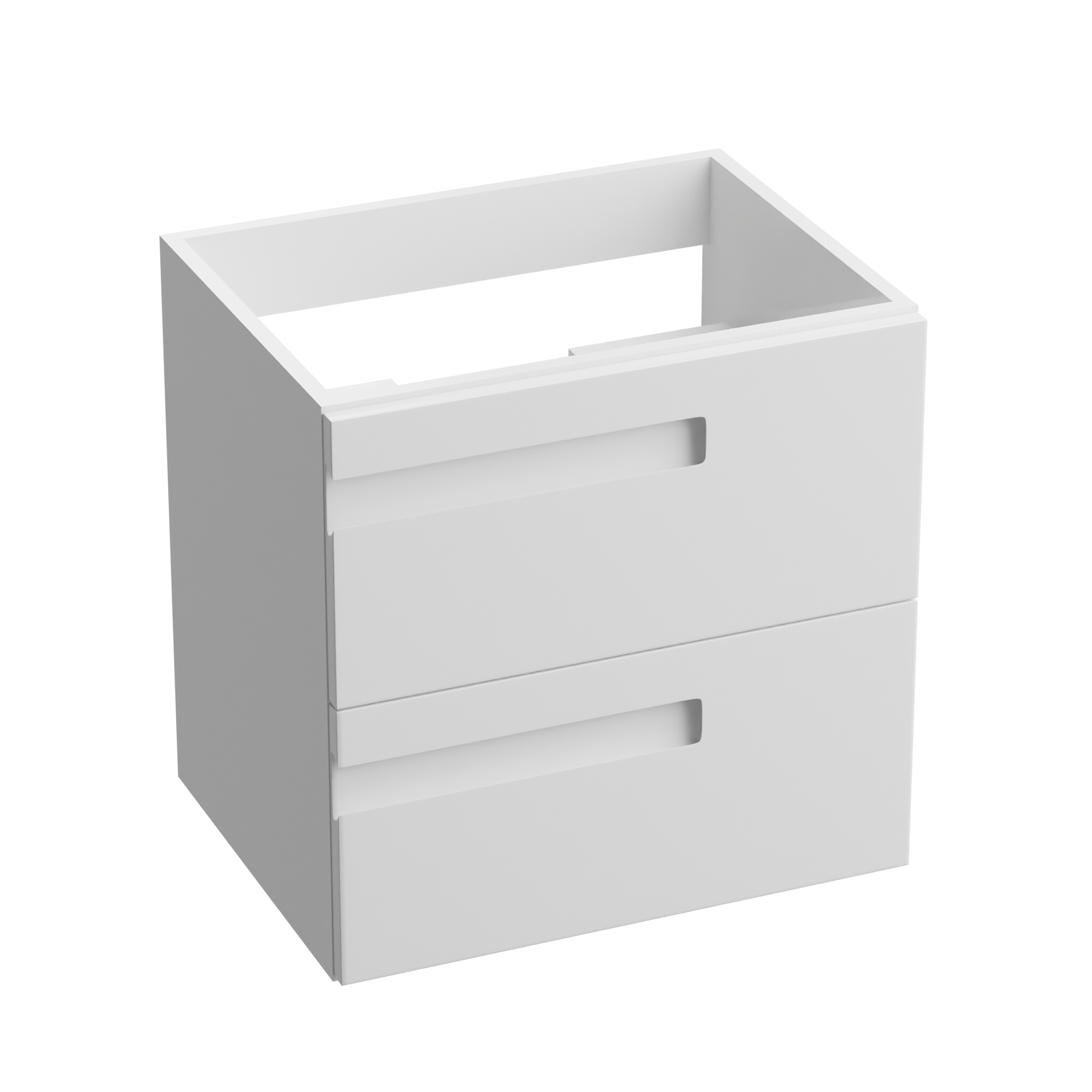 FLORYDA Meuble haut 500 mm – Blanc brillant avec gorge de préhension fraisée