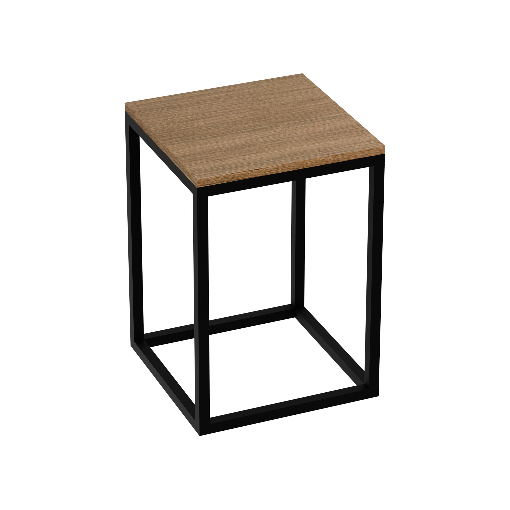 Armoire de salle de bain sur pieds Freja 350 aspect bois avec piètement en métal
