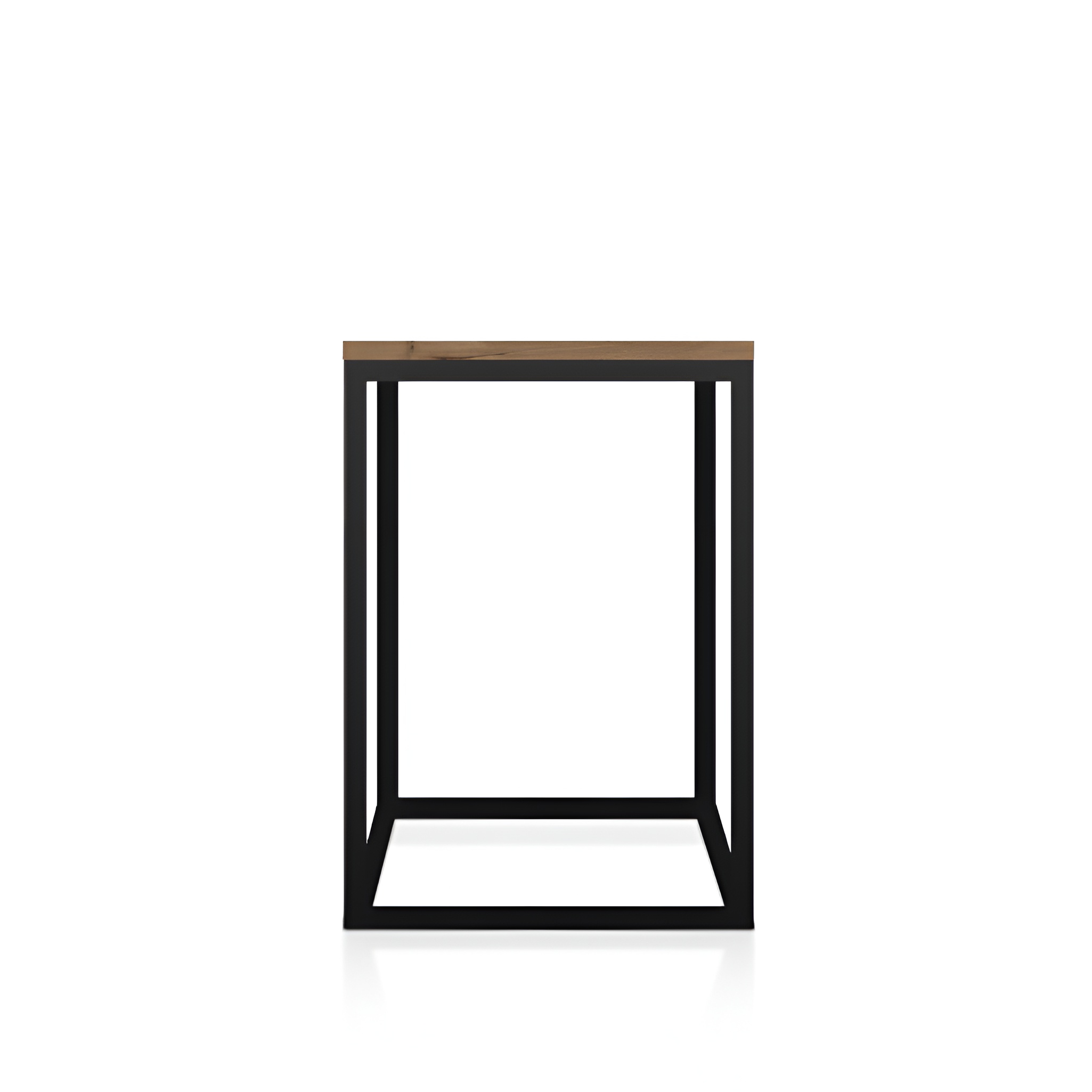 Armoire sur pieds Freja 350 aspect bois, accents métalliques